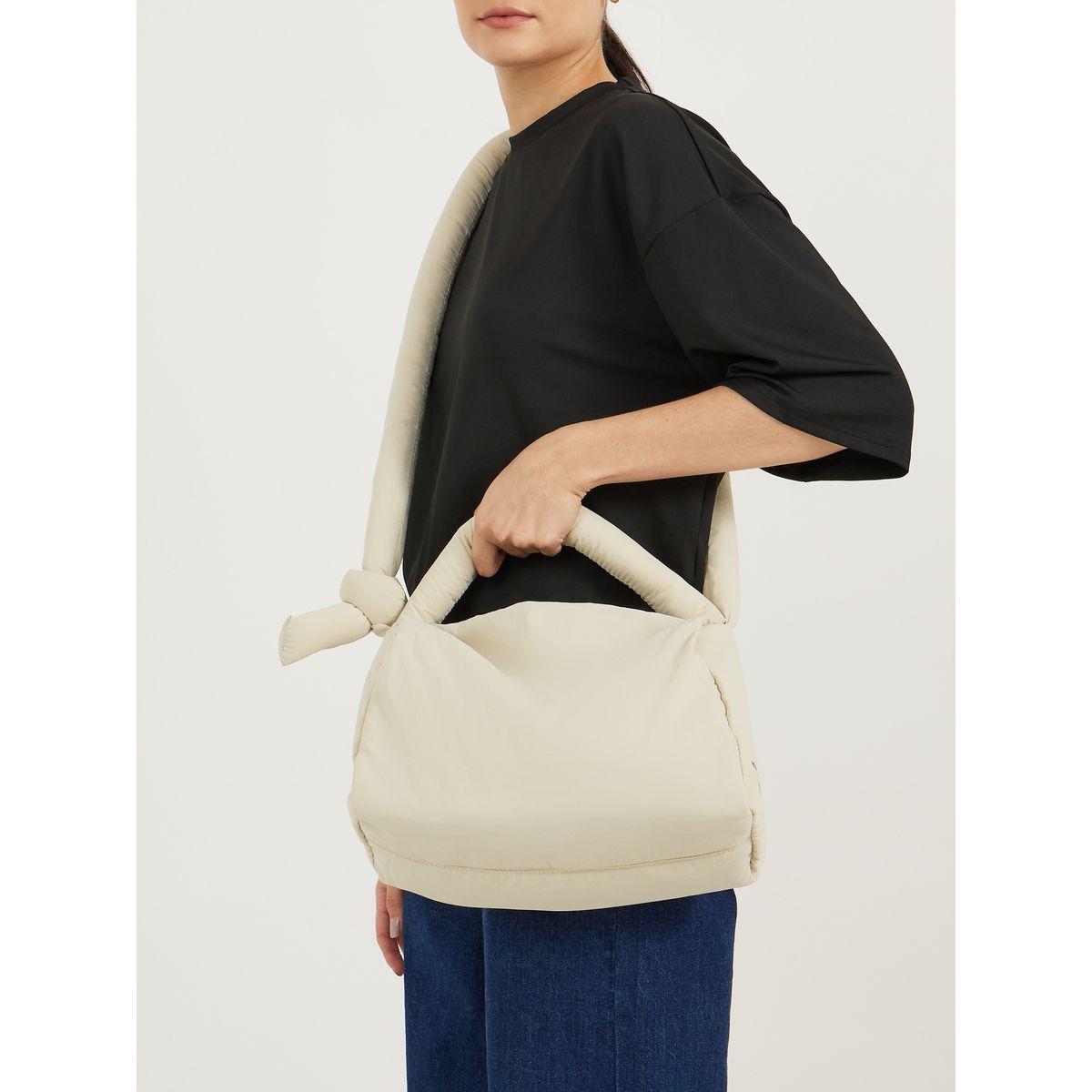 Minimal Print Handbag with Knotted Strap-women-bagsandwallets-handbags-image-2