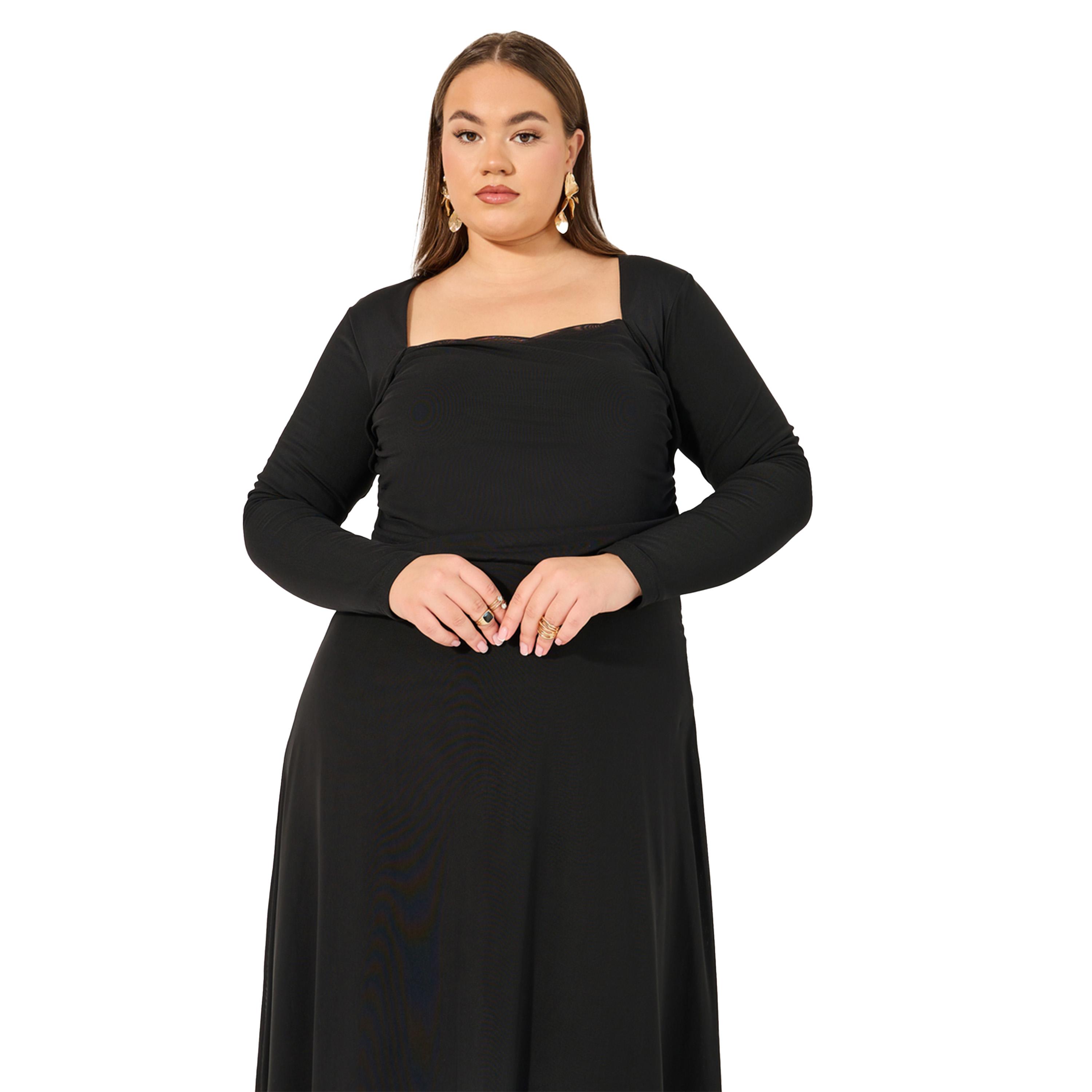 Styli Plus Size Square Neck A-Line Maxi Dress-women-clothing-dresses-image-3