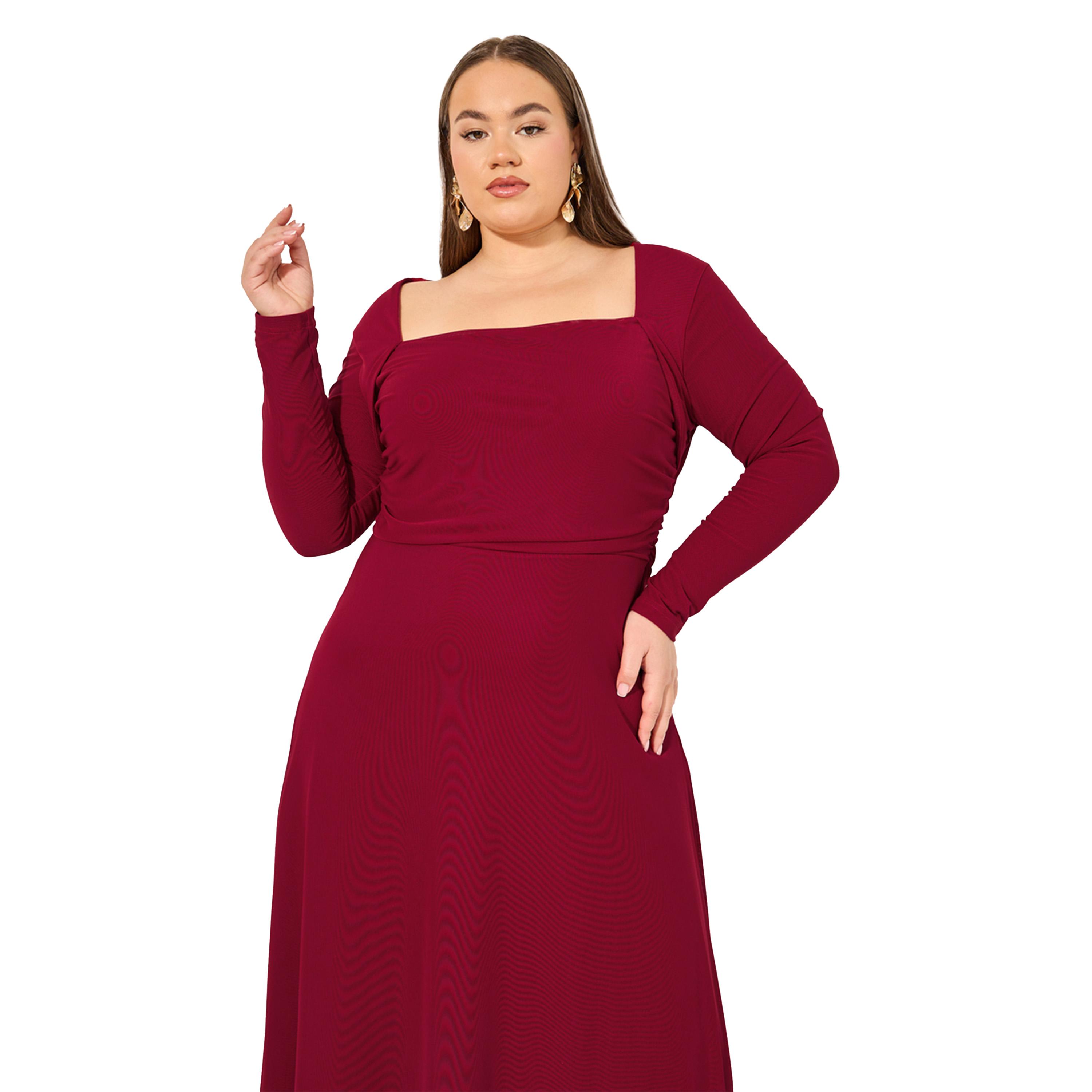 Styli Plus Size Square Neck A-Line Maxi Dress-women-clothing-dresses-image-3