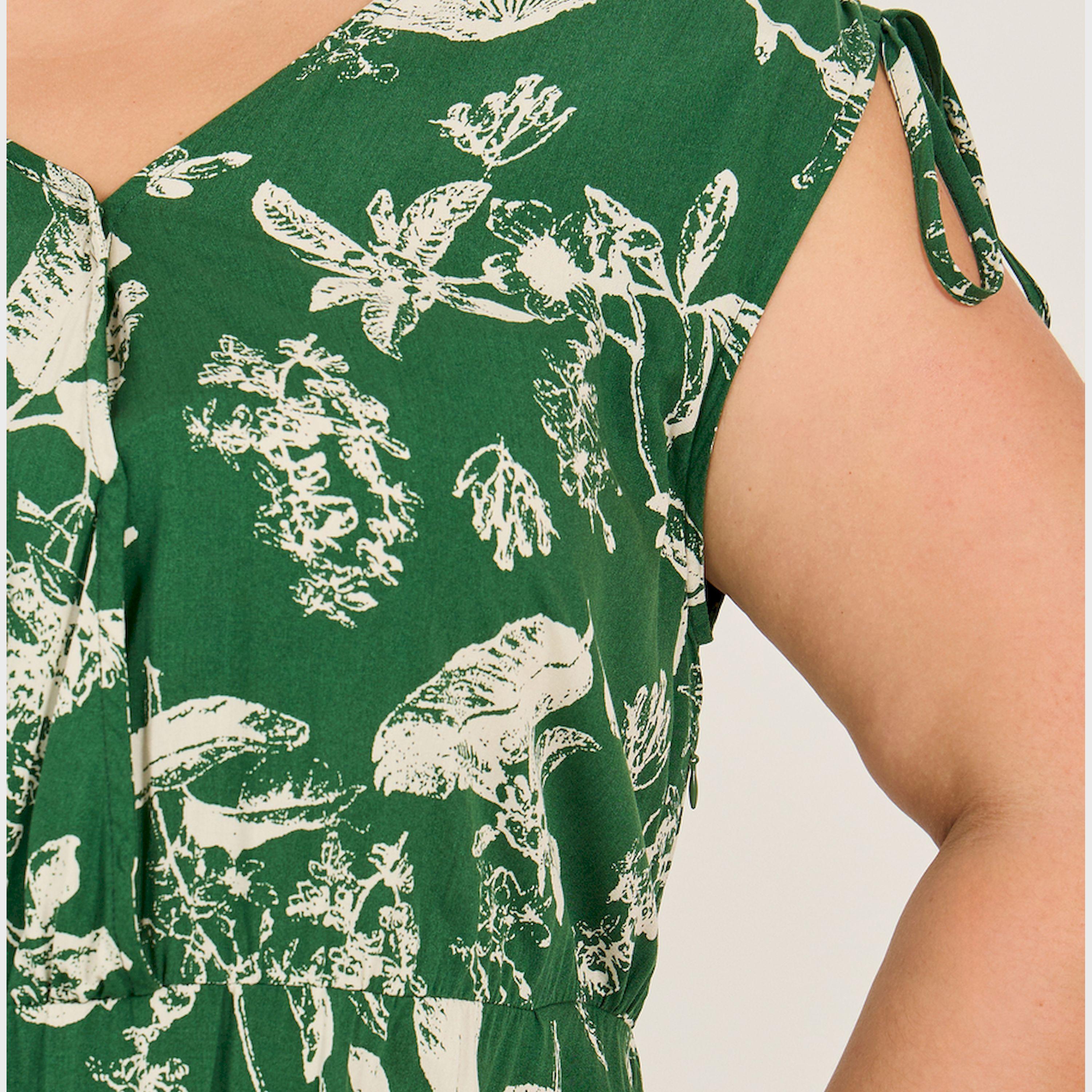 ستايلي - فستان للركبة بدون أكمام بطبعات الأزهار بمقاسات كبيرة-women-clothing-dresses-image-3