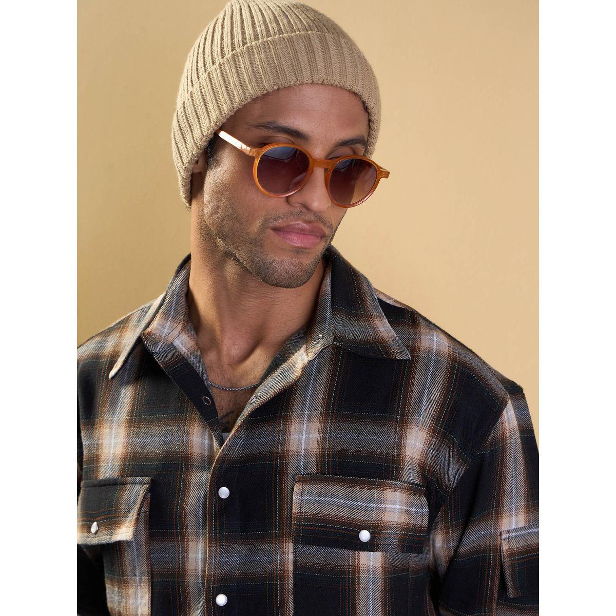 Mascln Sassafras X Styli  Checked Oversized Shirt with Utility Pocket Detail-men-clothing-shirts-image-4
