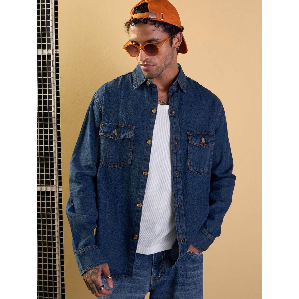 قميص بقصة مريحة مع تفاصيل جيوب ماسكلن ساسافراس × ستايلي-men-clothing-shirts-image-1
