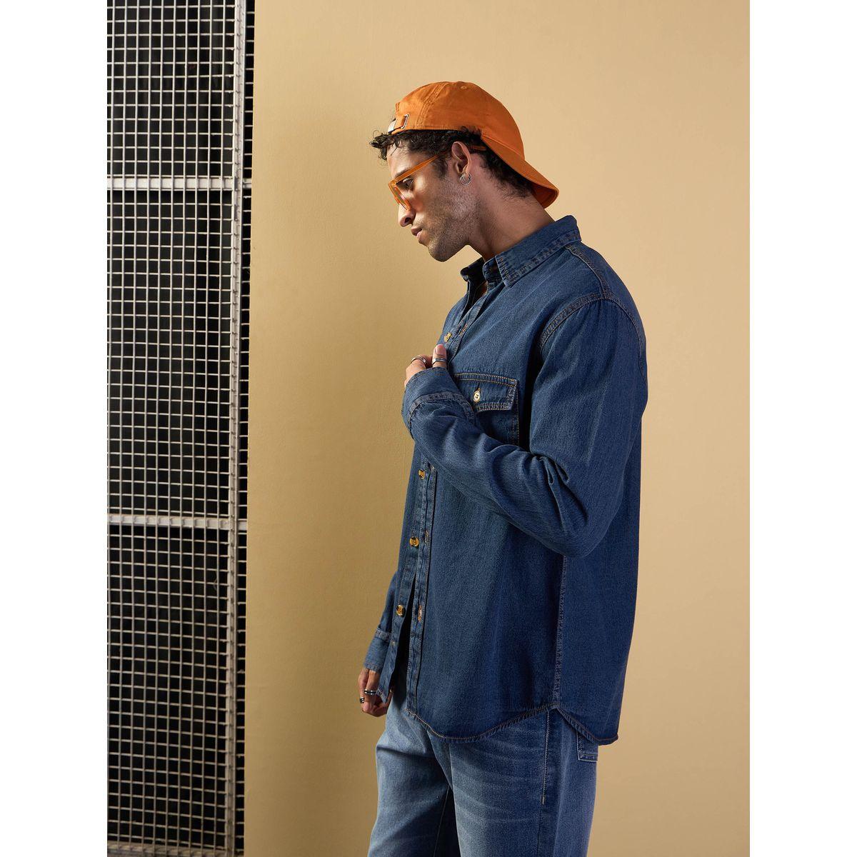 قميص بقصة مريحة مع تفاصيل جيوب ماسكلن ساسافراس × ستايلي-men-clothing-shirts-image-3