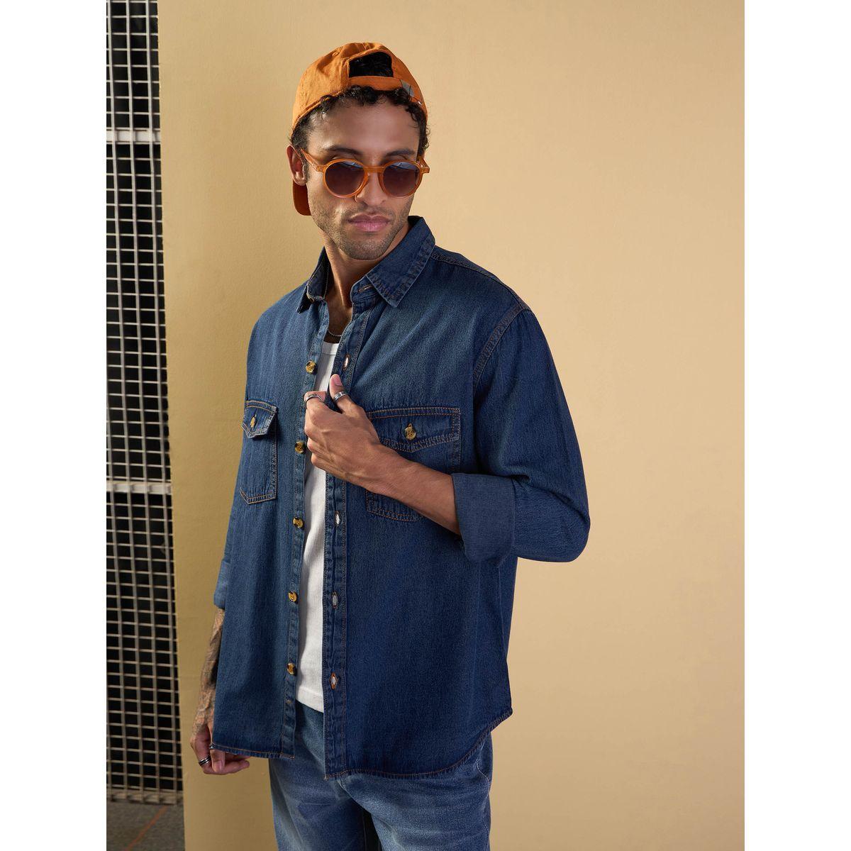 قميص بقصة مريحة مع تفاصيل جيوب ماسكلن ساسافراس × ستايلي-men-clothing-shirts-image-6