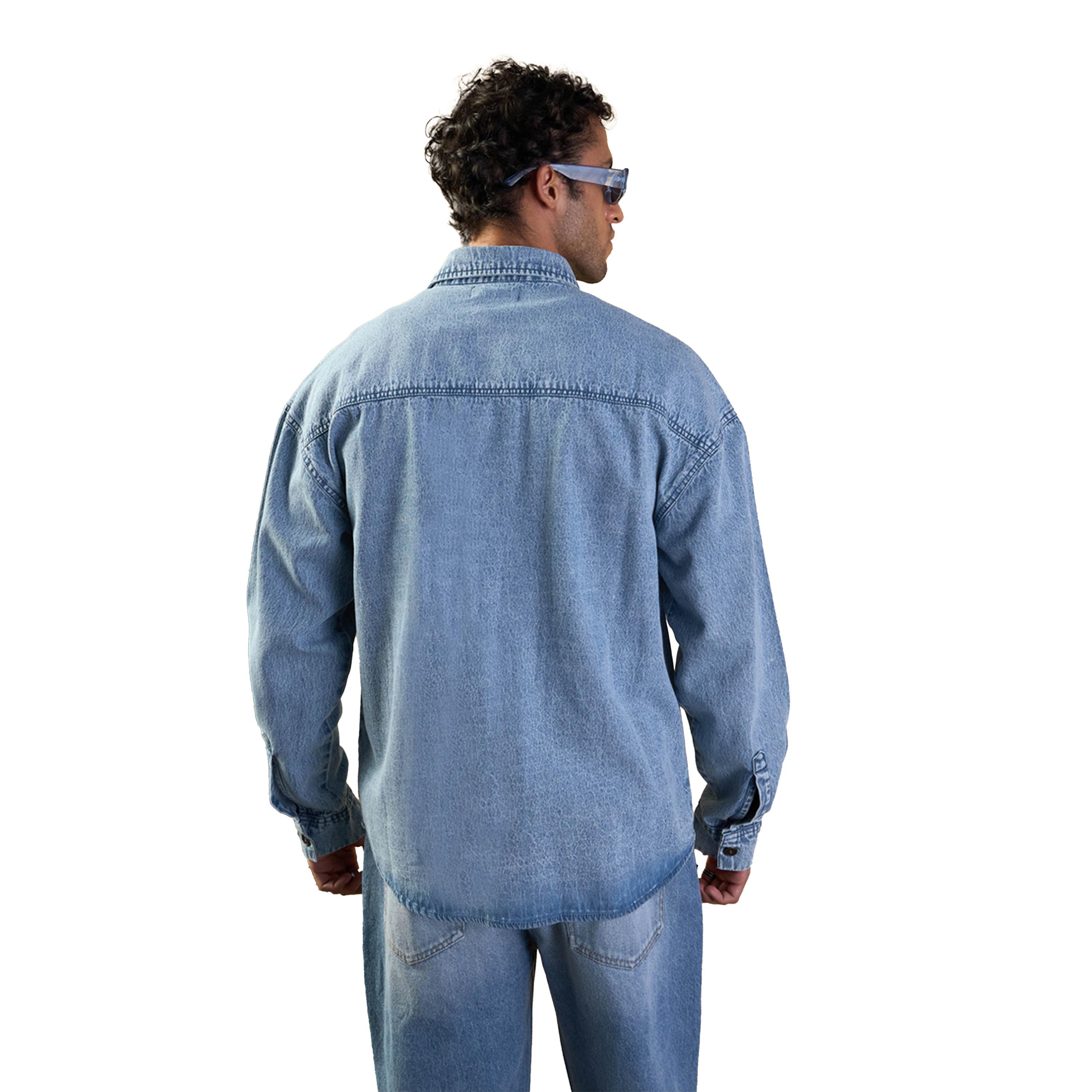Mascln Sassafras X Styli Washed Denim Oversized Shacket-men-clothing-shirts-image-5