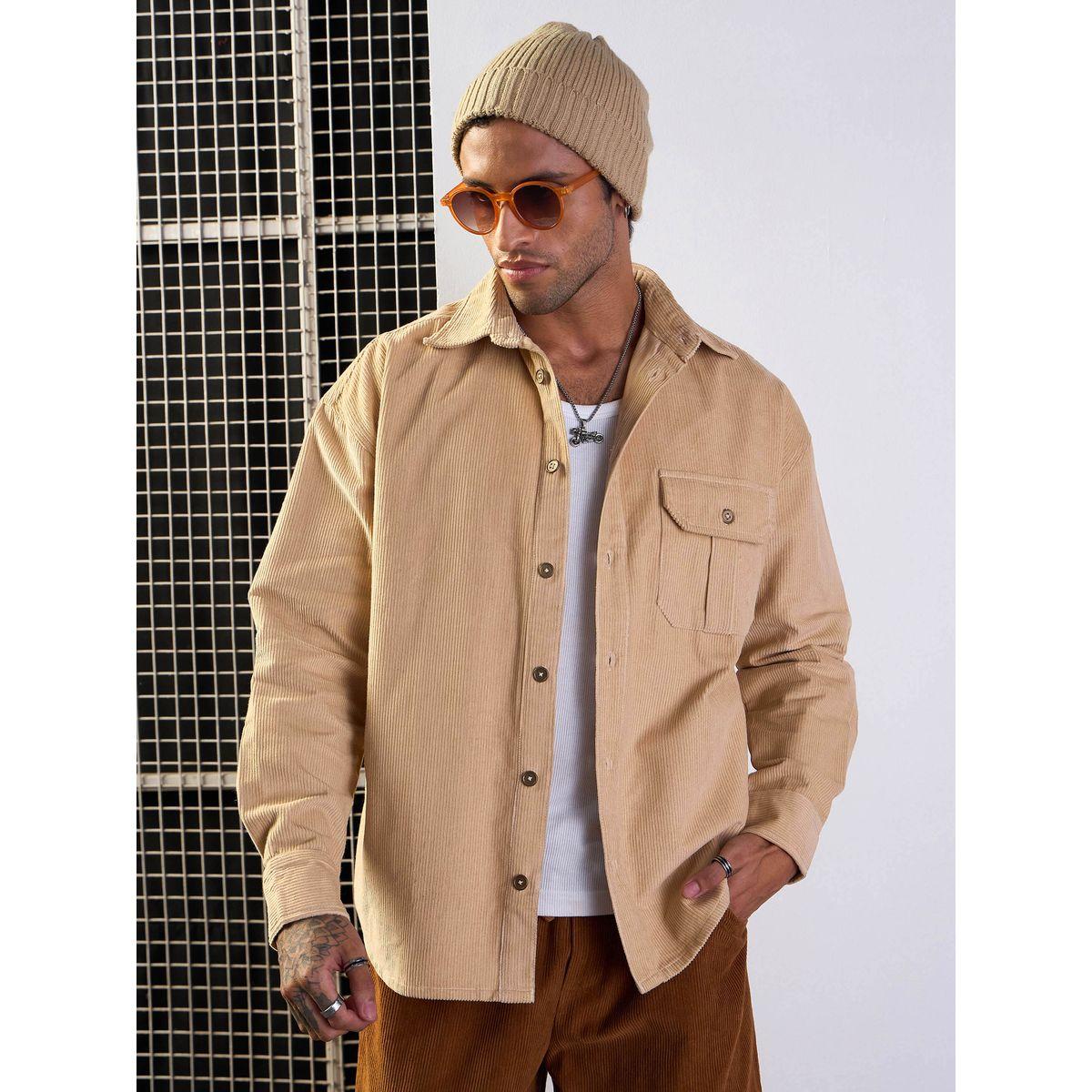 شاكيت كوردوري بأزرار وتفاصيل جيوب ماسكلن ساسافراس × ستايلي-men-clothing-shirts-image-1