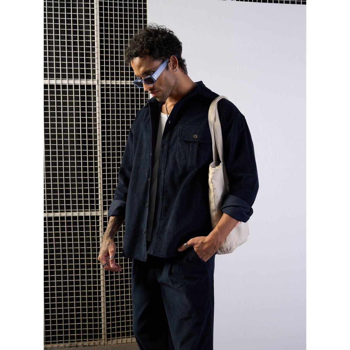 شاكيت كاردوري بتفاصيل جيوب مع أزرار ماسكلن ساسافراس × ستايلي-men-clothing-shirts-image-2