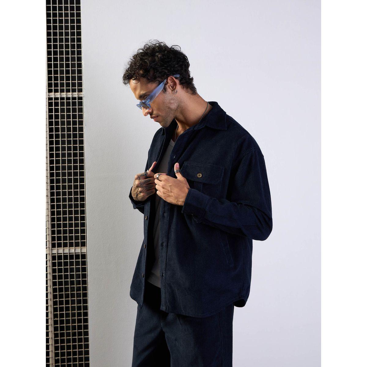 شاكيت كاردوري بتفاصيل جيوب مع أزرار ماسكلن ساسافراس × ستايلي-men-clothing-shirts-image-3