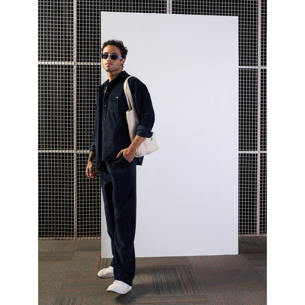 Mascln Sassafras X Styli  Corduroy Front Button Shacket with Pocket Detail-men-clothing-shirts-image-6