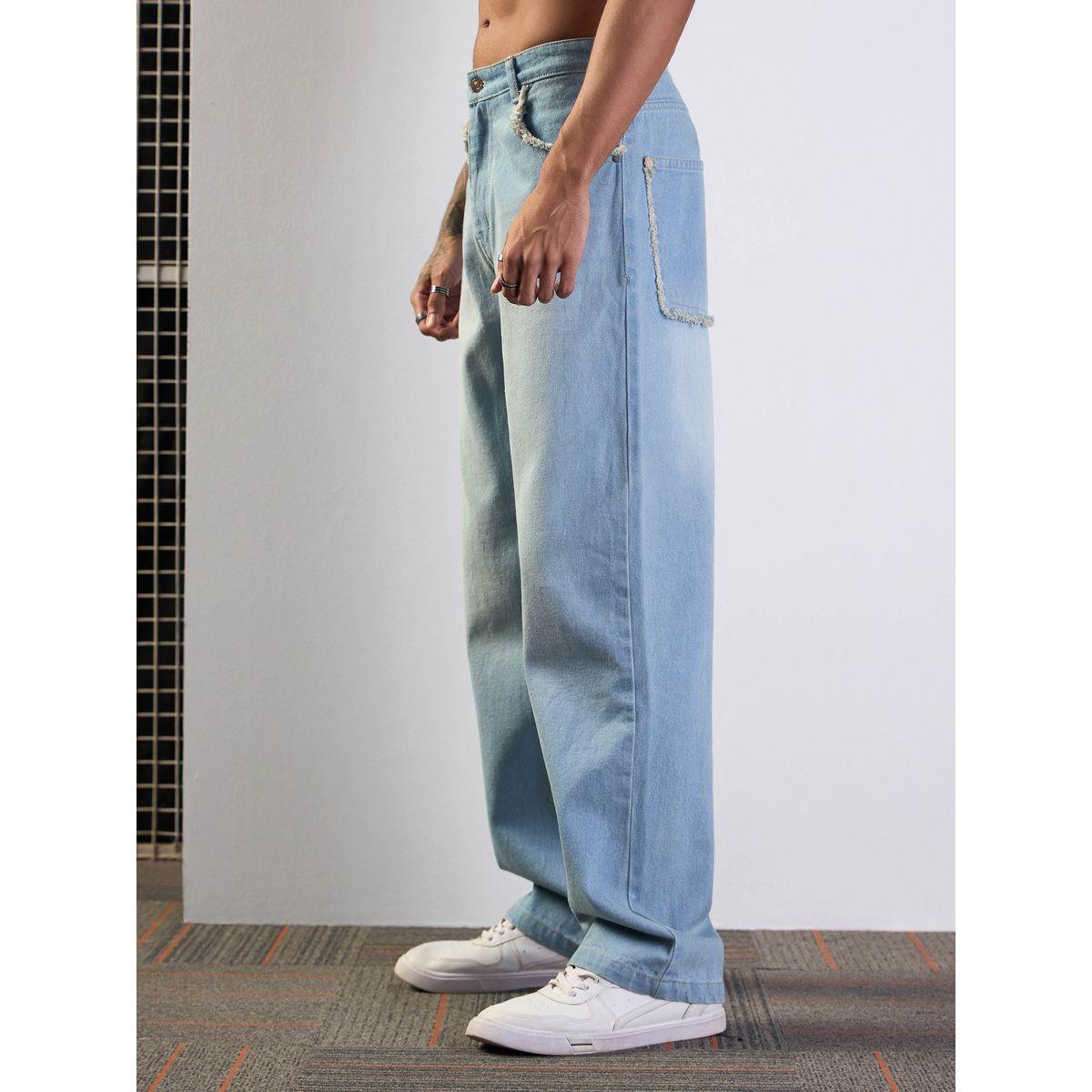 جينز باجي بقصة مريحة وخصر متوسط ماسكلن ساسافراس × ستايلي-men-clothing-bottoms-jeans-image-3