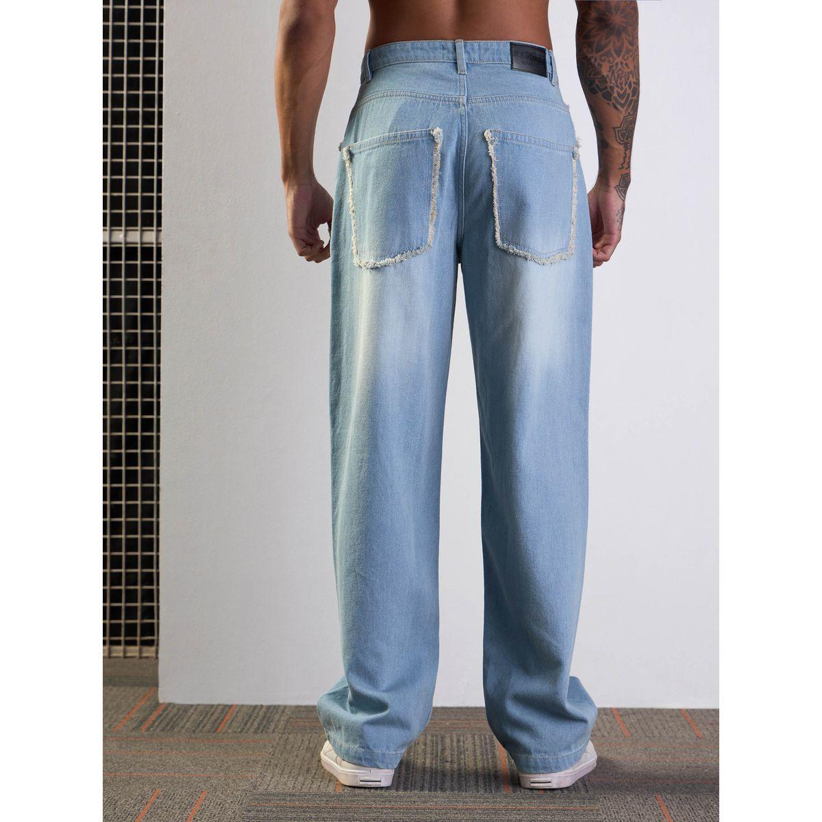 جينز باجي بقصة مريحة وخصر متوسط ماسكلن ساسافراس × ستايلي-men-clothing-bottoms-jeans-image-5