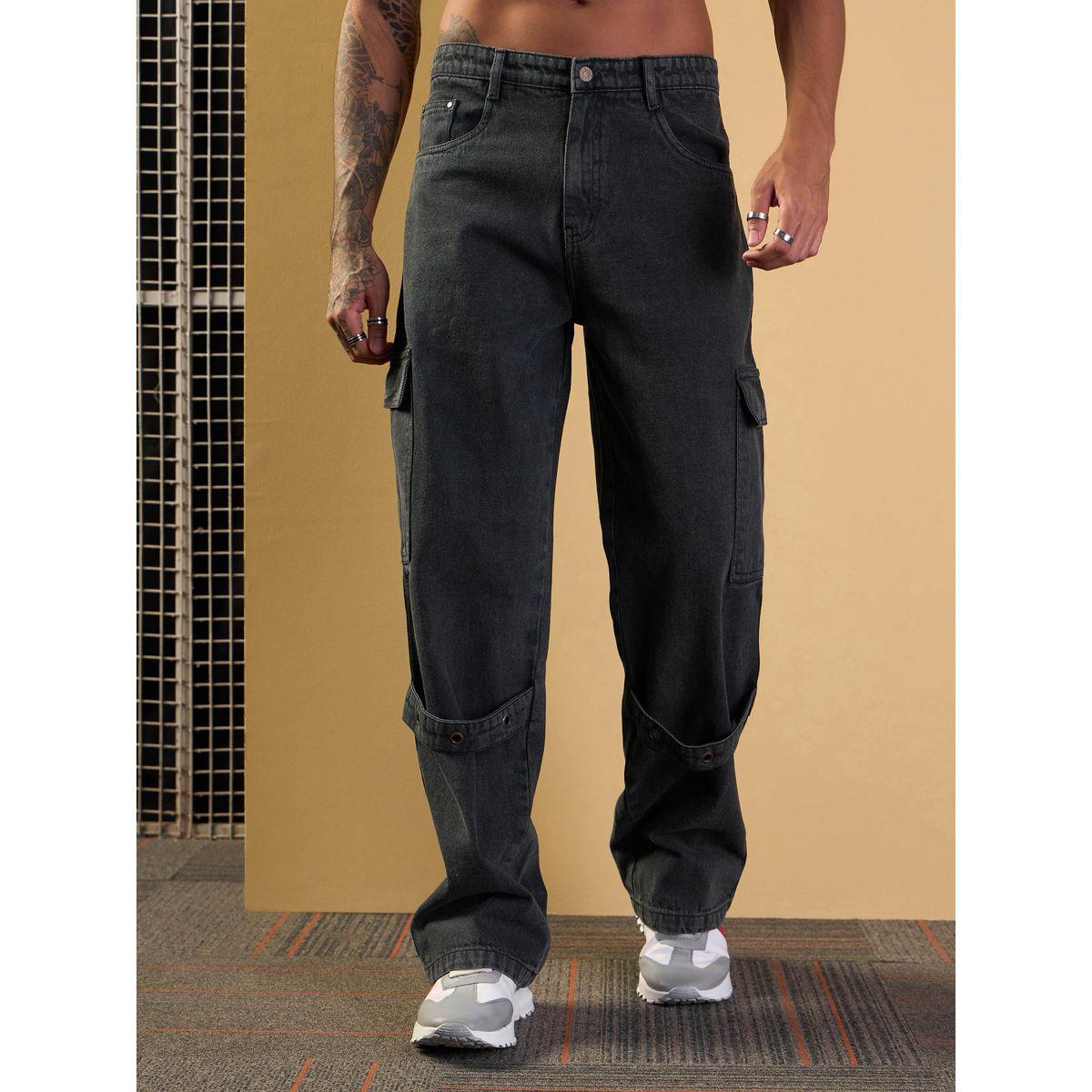 جينز باجي بقصة مريحة مع جيوب كارجو ماسكلن ساسافراس × ستايلي-men-clothing-bottoms-jeans-image-1