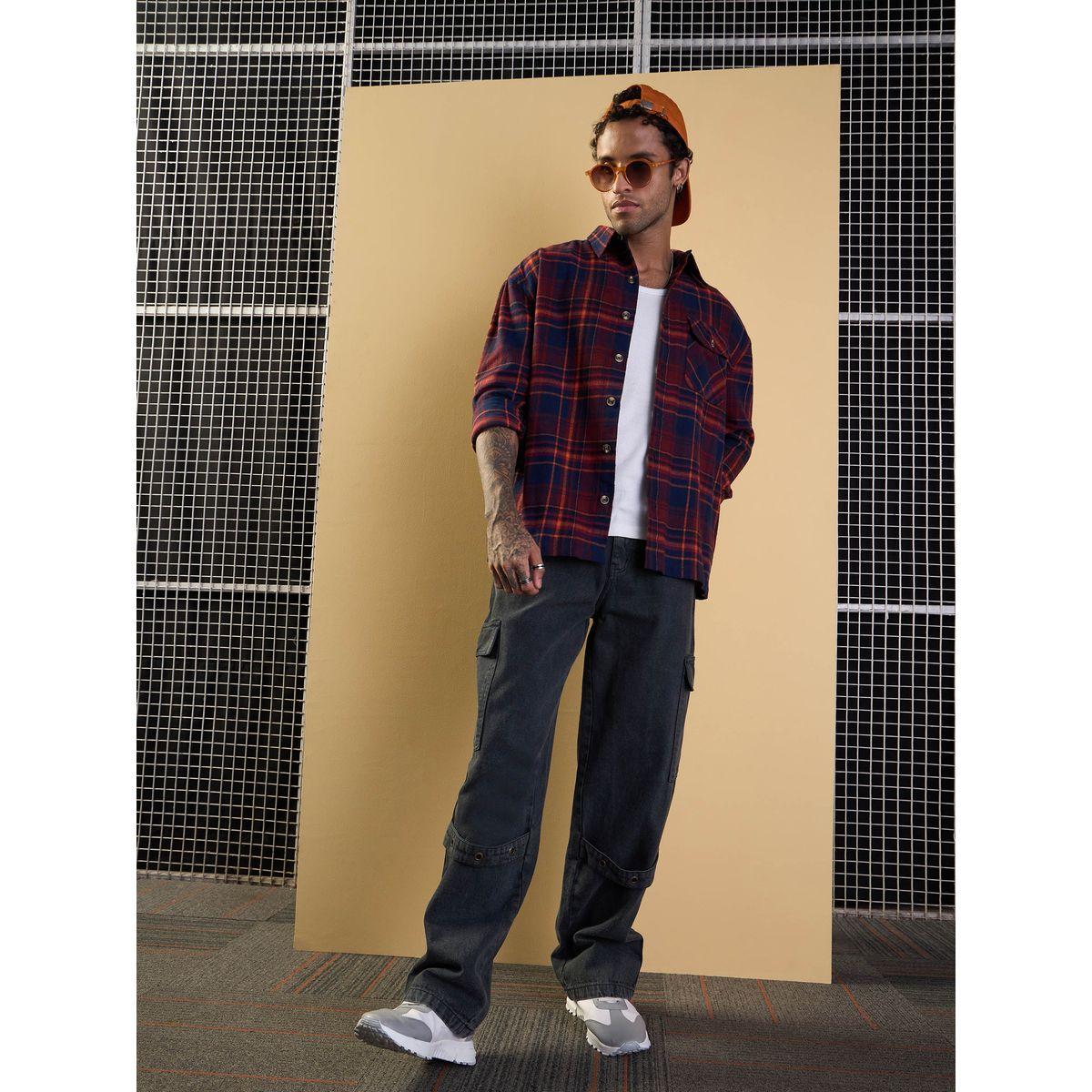 Mascln Sassafras X Styli  Mid Rise Relaxed Fit Baggy Jeans with Cargo Pockets-men-clothing-bottoms-jeans-image-2