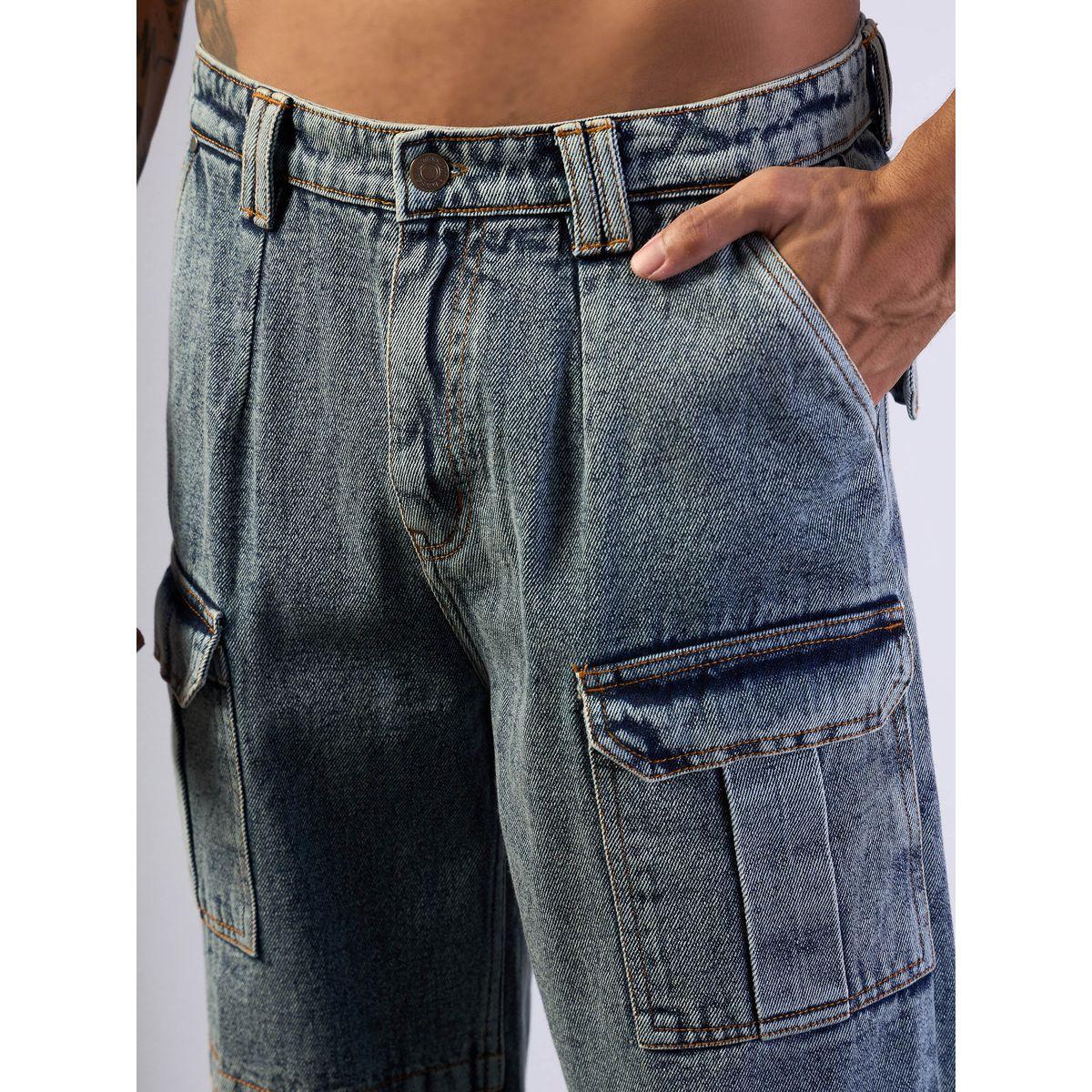 جينز باجي بقصة مريحة مع جيوب كارجو ماسكلن ساسافراس × ستايلي-men-clothing-bottoms-jeans-image-4