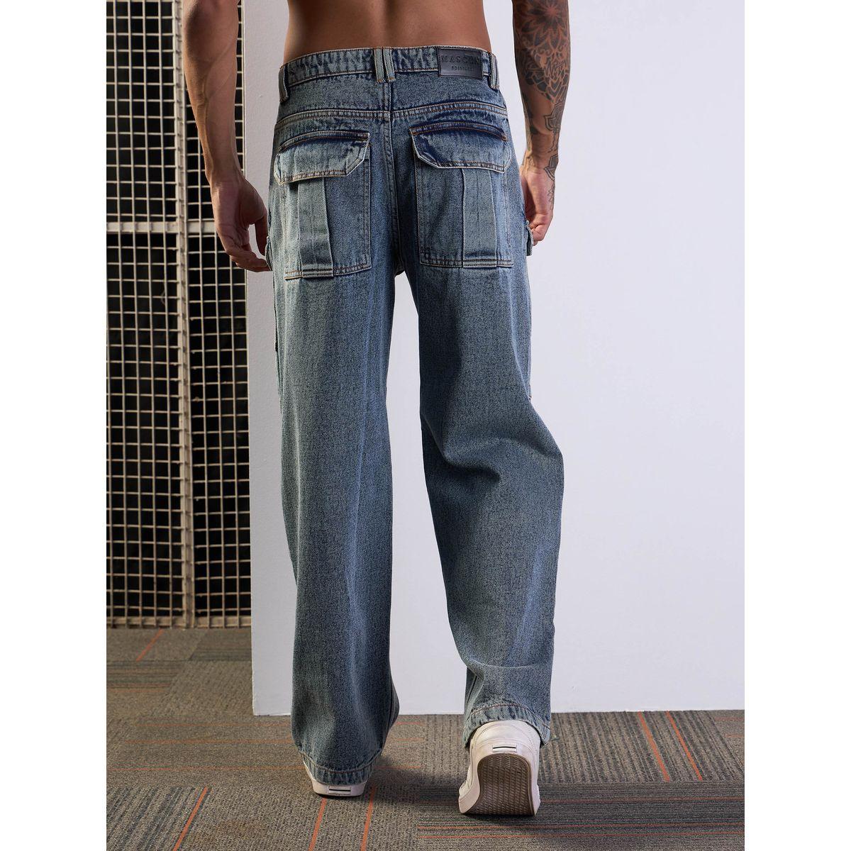 جينز باجي بقصة مريحة مع جيوب كارجو ماسكلن ساسافراس × ستايلي-men-clothing-bottoms-jeans-image-5