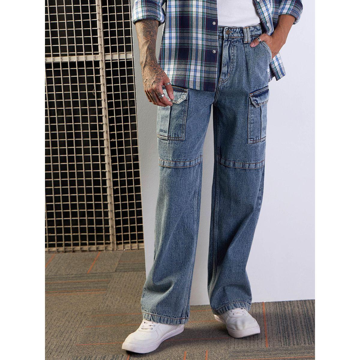 جينز باجي بقصة مريحة مع جيوب كارجو ماسكلن ساسافراس × ستايلي-men-clothing-bottoms-jeans-image-6