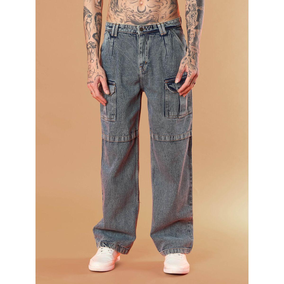 Mascln Sassafras X Styli  Mid Rise Relaxed Fit Baggy Jeans with Cargo Pockets-men-clothing-bottoms-jeans-image-7