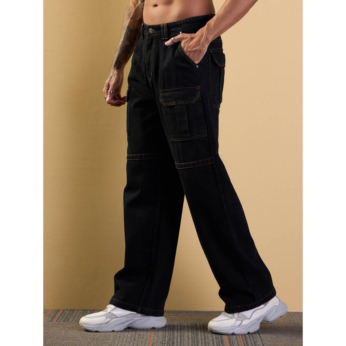Mascln Sassafras X Styli  Mid Rise Relaxed Fit Baggy Jeans with Cargo Pockets-men-clothing-bottoms-jeans-image-3