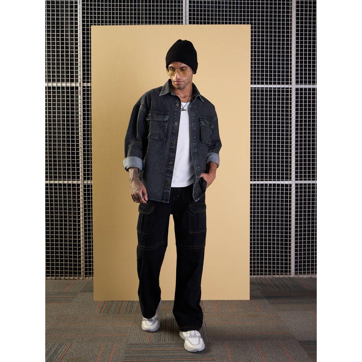 Mascln Sassafras X Styli  Mid Rise Relaxed Fit Baggy Jeans with Cargo Pockets-men-clothing-bottoms-jeans-image-6