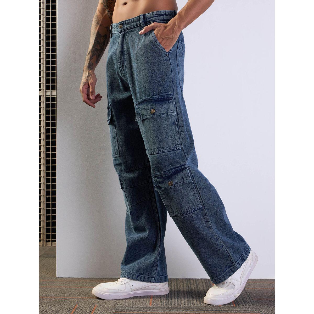 جينز باجي بقصة مريحة وخصر متوسط ماسكلن ساسافراس × ستايلي-men-clothing-bottoms-jeans-image-3