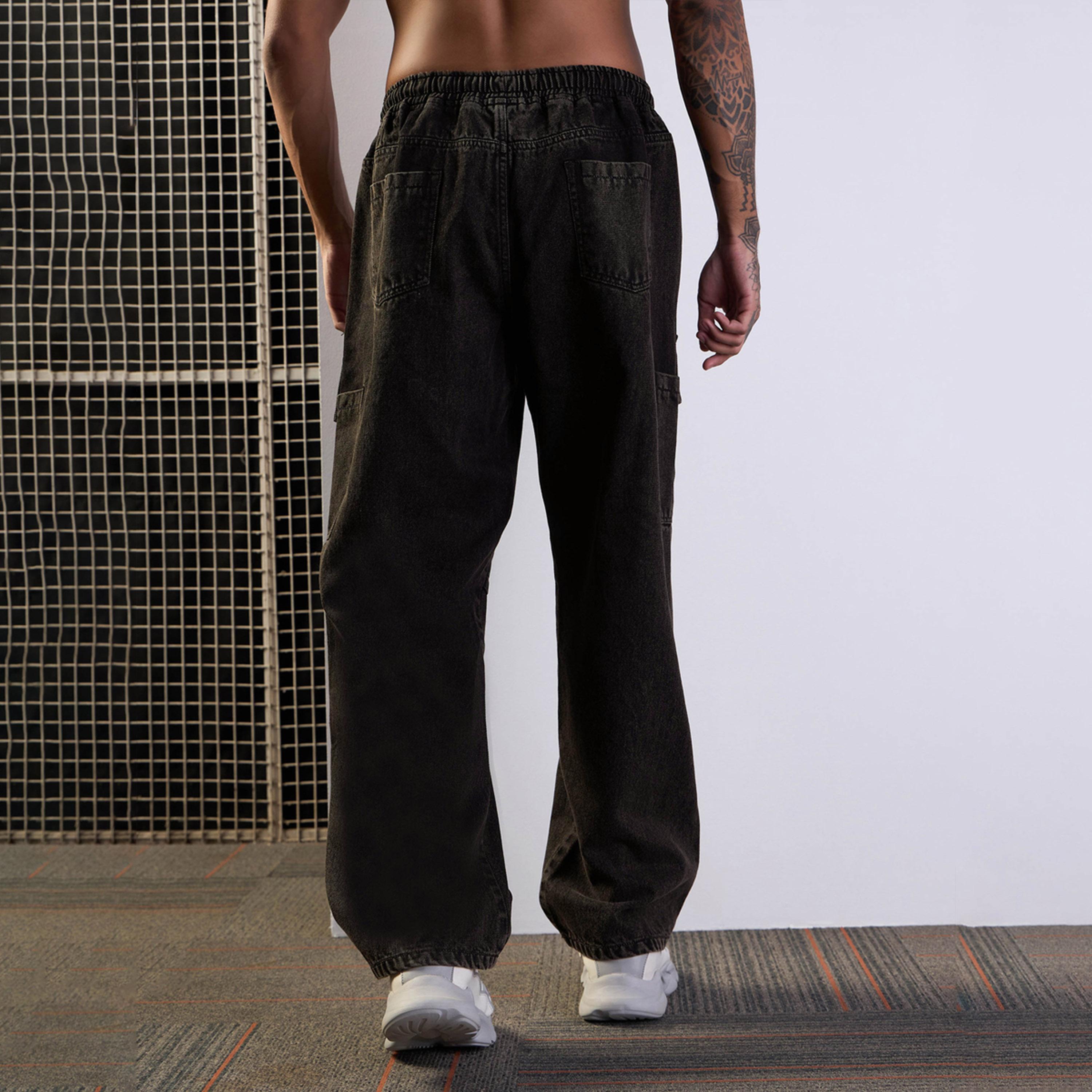 Mascln Sassafras X Styli Solid Mid-Rise Baggy Cargo Jeans-men-clothing-bottoms-jeans-image-5