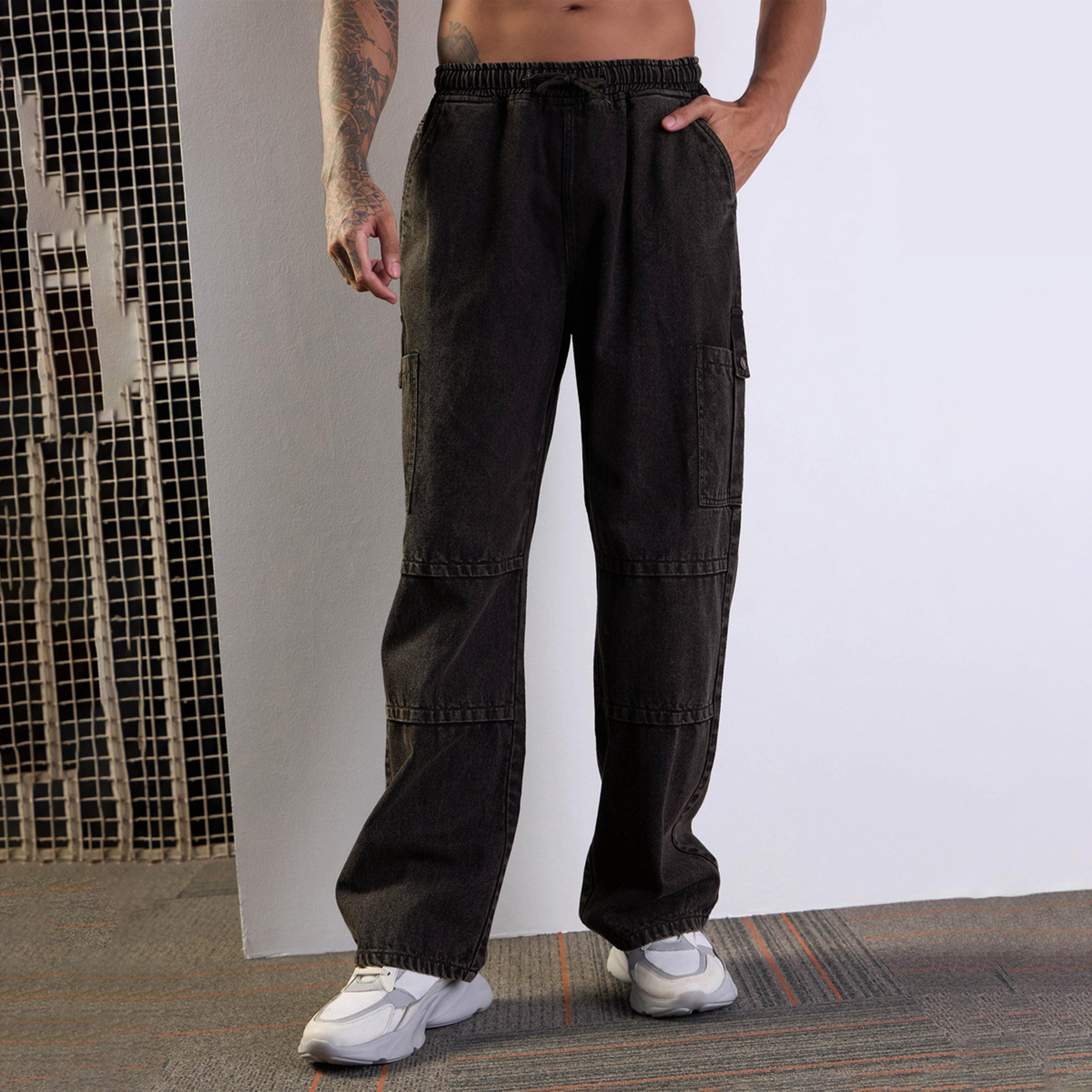 Mascln Sassafras X Styli Solid Mid-Rise Baggy Cargo Jeans-men-clothing-bottoms-jeans-image-7