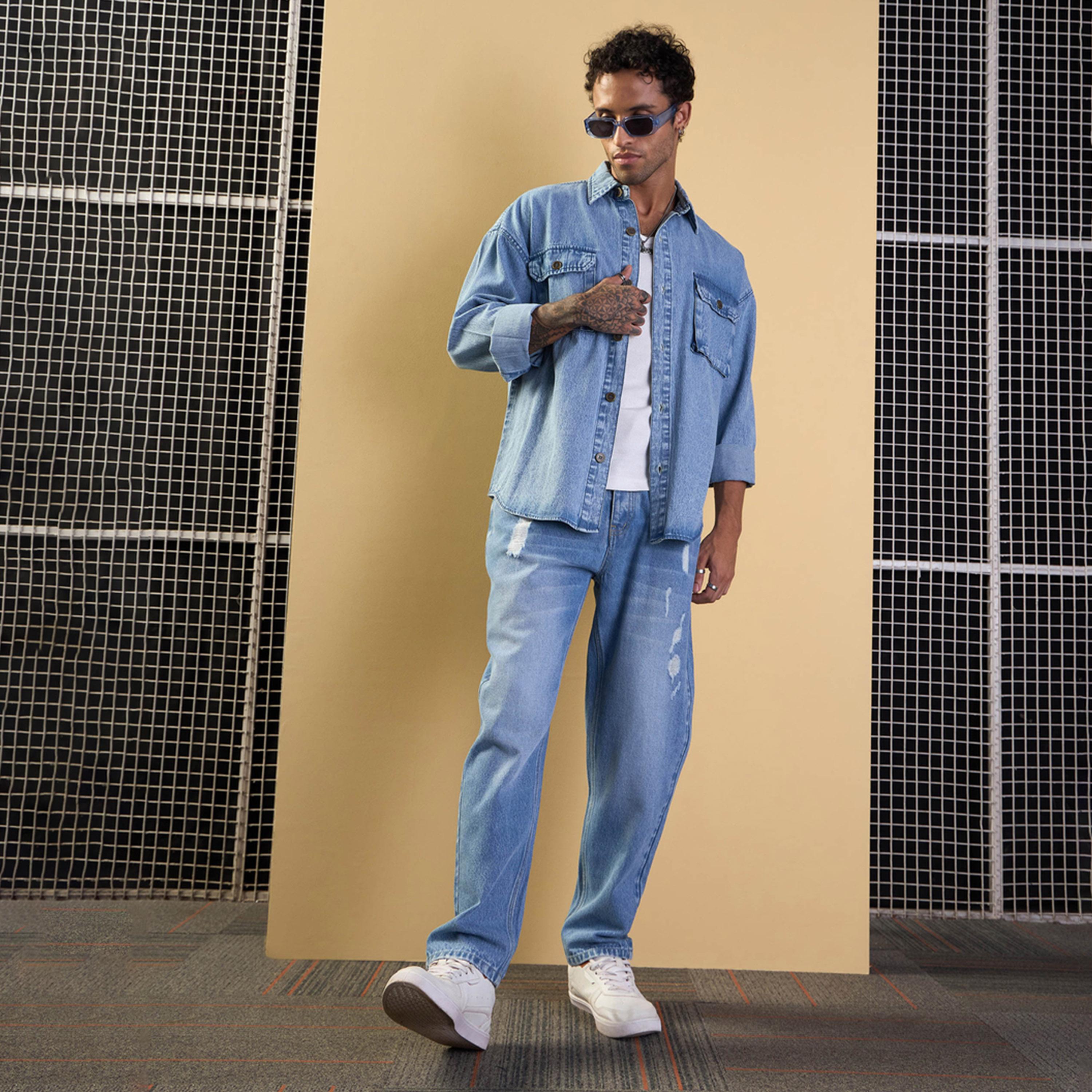 ماسكلن ساسافراس × ستايلي - بنطال جينز مغسول بالحامض وممزق بقصّة مريحة-men-clothing-bottoms-jeans-image-6