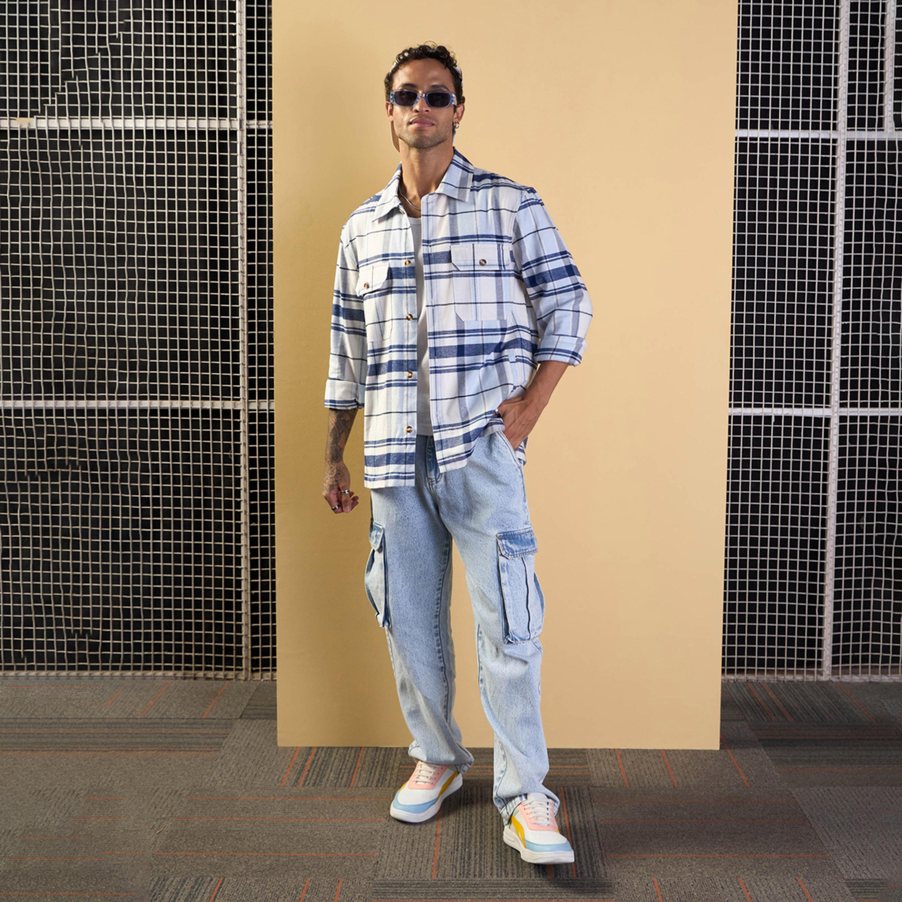 ماسكلن ساسافراس × ستايلي - بنطال جينز بخصر متوسط الارتفاع ومغسول بالحامض-men-clothing-bottoms-jeans-image-2