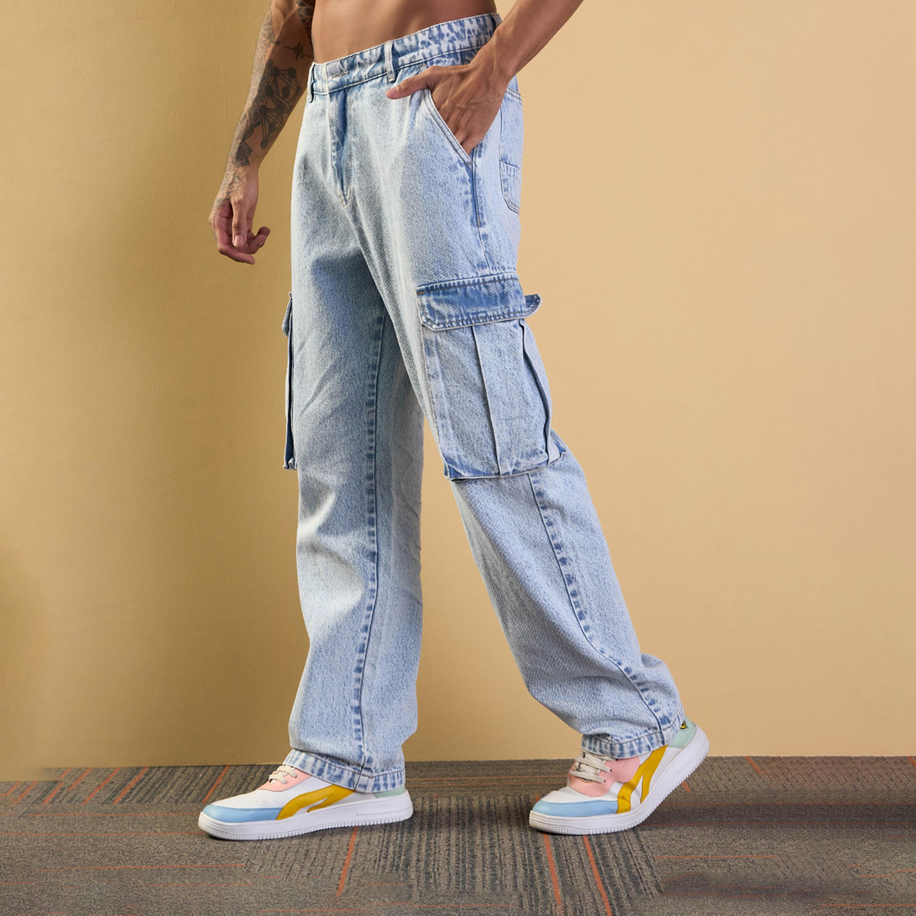Mascln Sassafras X Styli Acid Washed Mid-Rise Cargo Jeans-men-clothing-bottoms-jeans-image-3