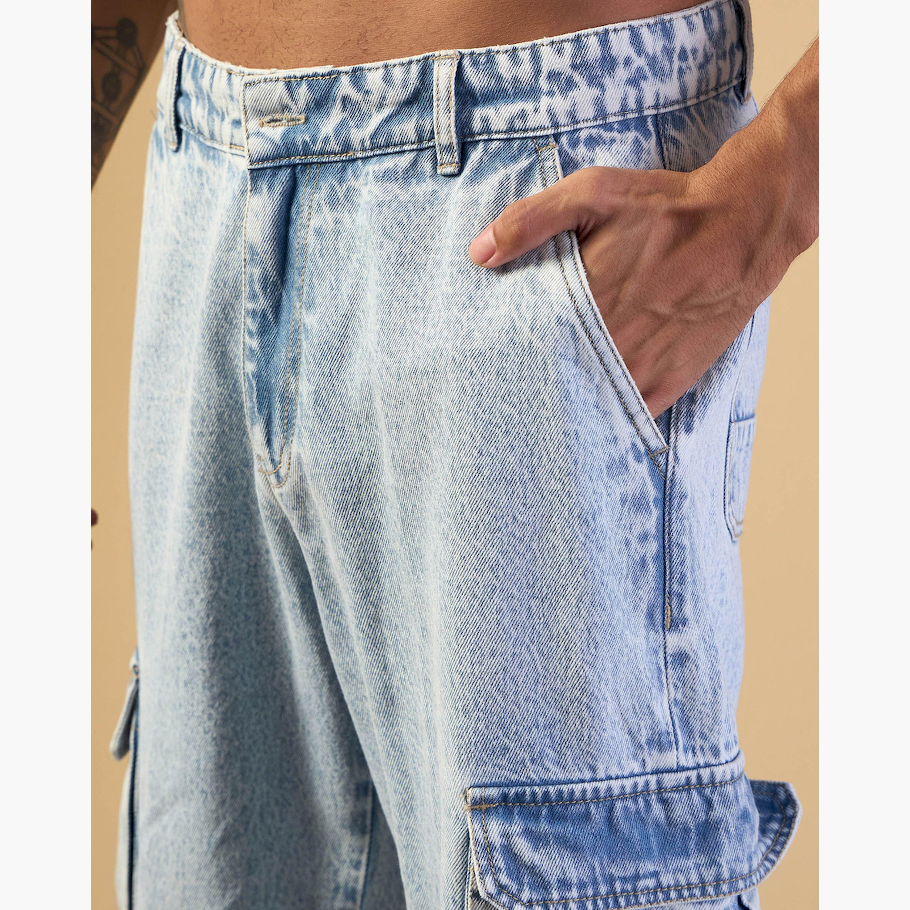 Mascln Sassafras X Styli Acid Washed Mid-Rise Cargo Jeans-men-clothing-bottoms-jeans-image-4