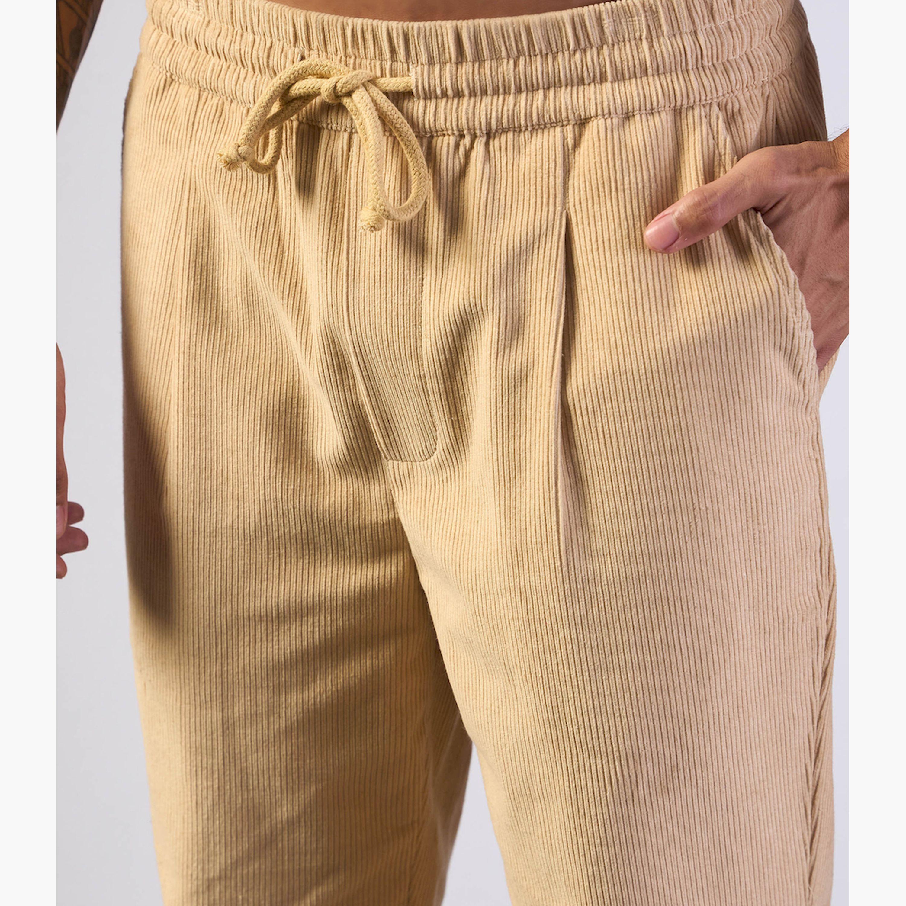 Mascln Sassafras X Styli Beige Corduroy Elasticated Pants-men-clothing-bottoms-trousersandchinos-trousers-image-4