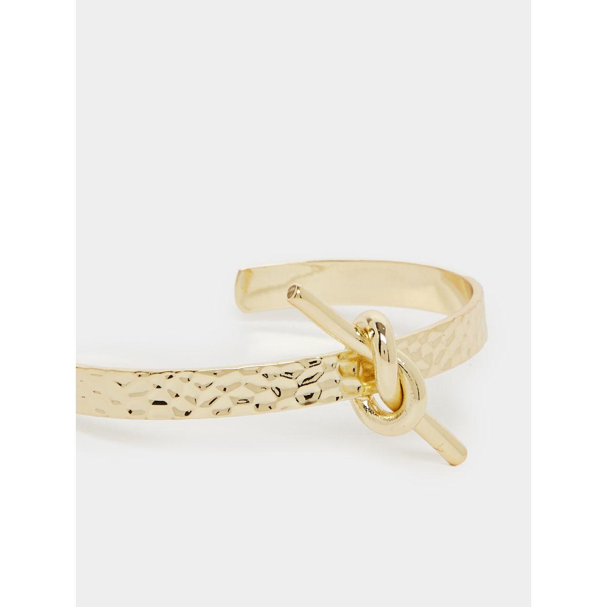Knot Detail Textured Cuff Bracelet-women-watchesandjewellery-jewellery-banglesandbracelets-image-4