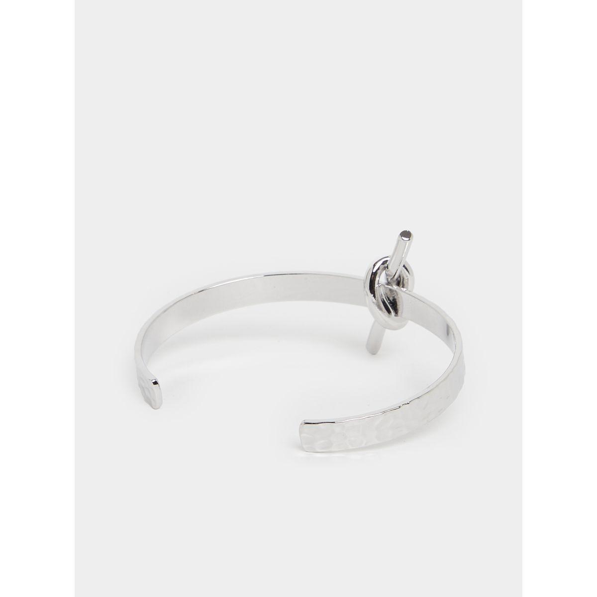 Knot Detail Textured Cuff Bracelet-women-watchesandjewellery-jewellery-banglesandbracelets-image-3