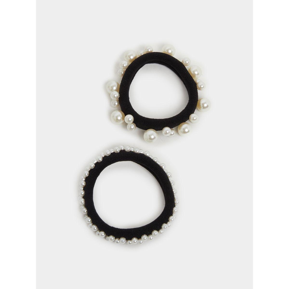 مجموعة من 2 ربطات شعر مزينة بلؤلؤ صناعي-women-hairaccessories-bands-image-2