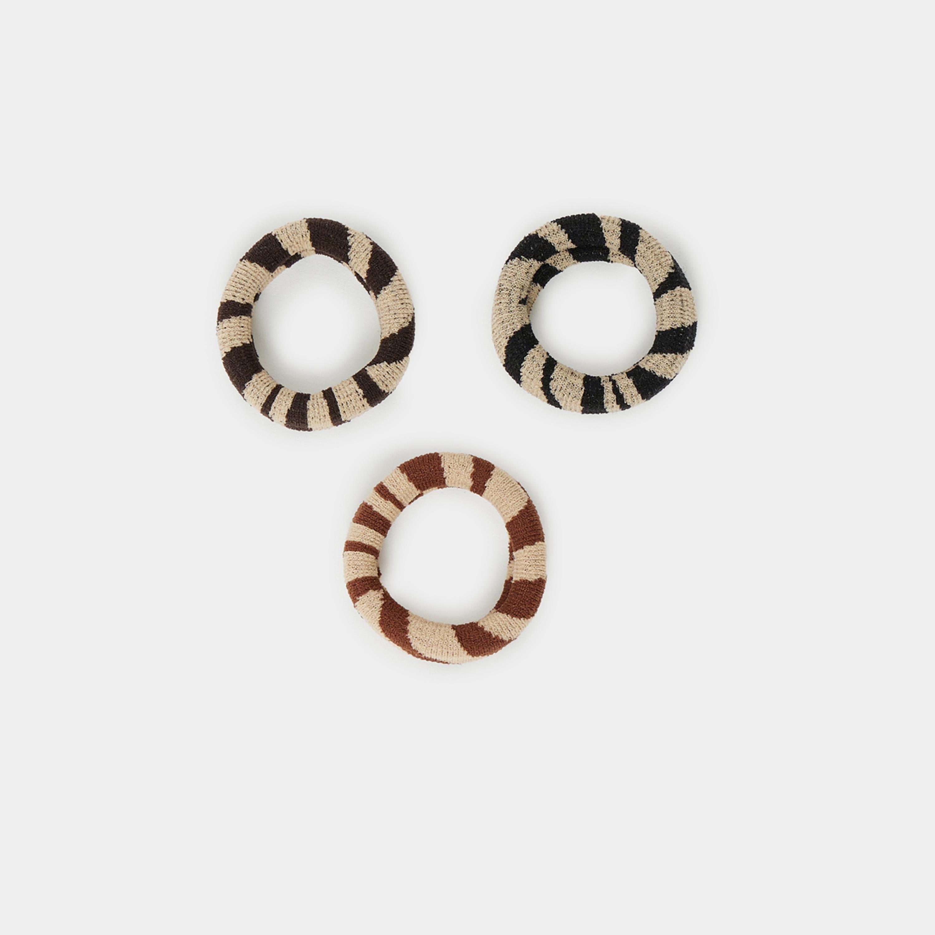 Styli Set of 3 - Striped Hair Ties-women-hairaccessories-bands-image-1
