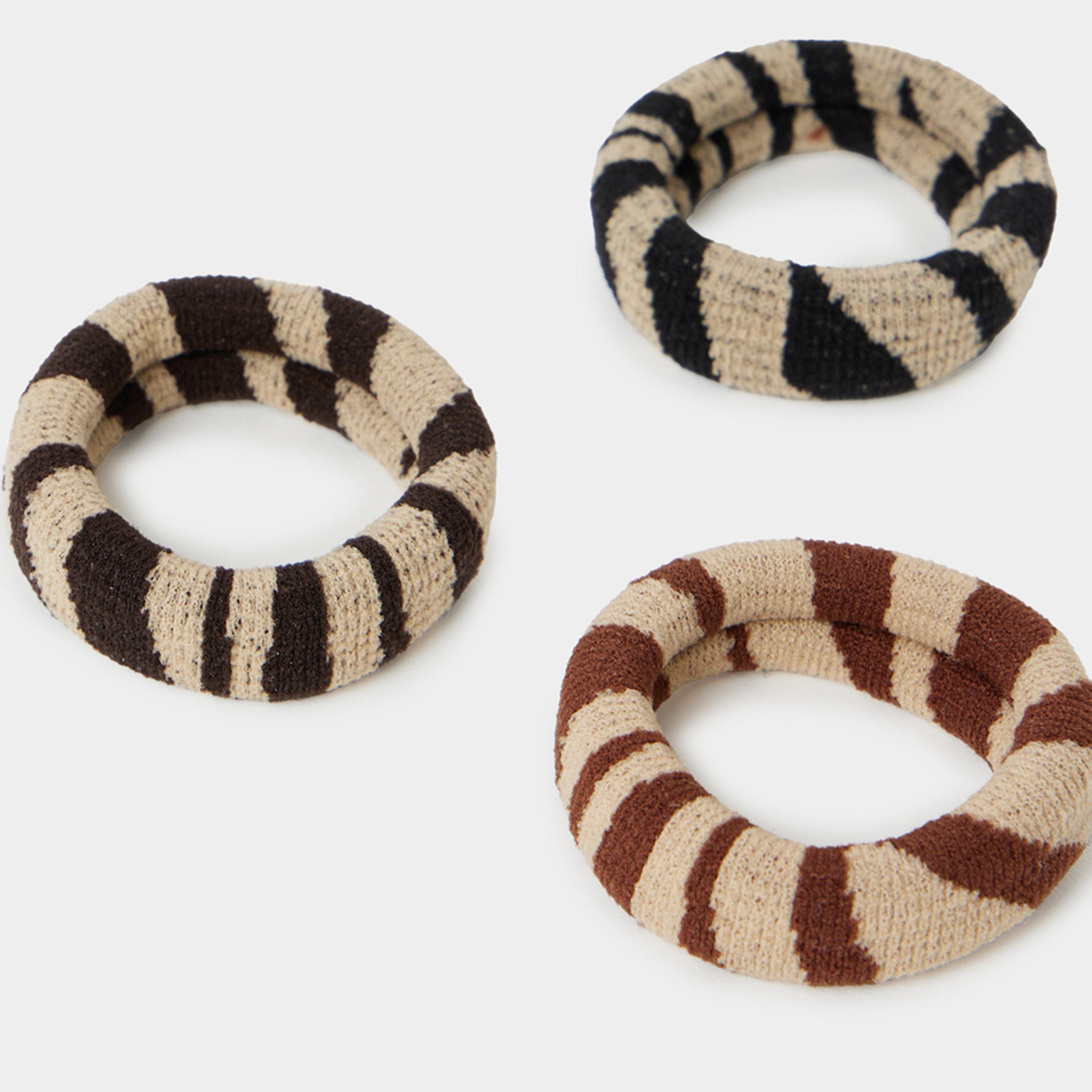 Styli Set of 3 - Striped Hair Ties-women-hairaccessories-bands-image-3