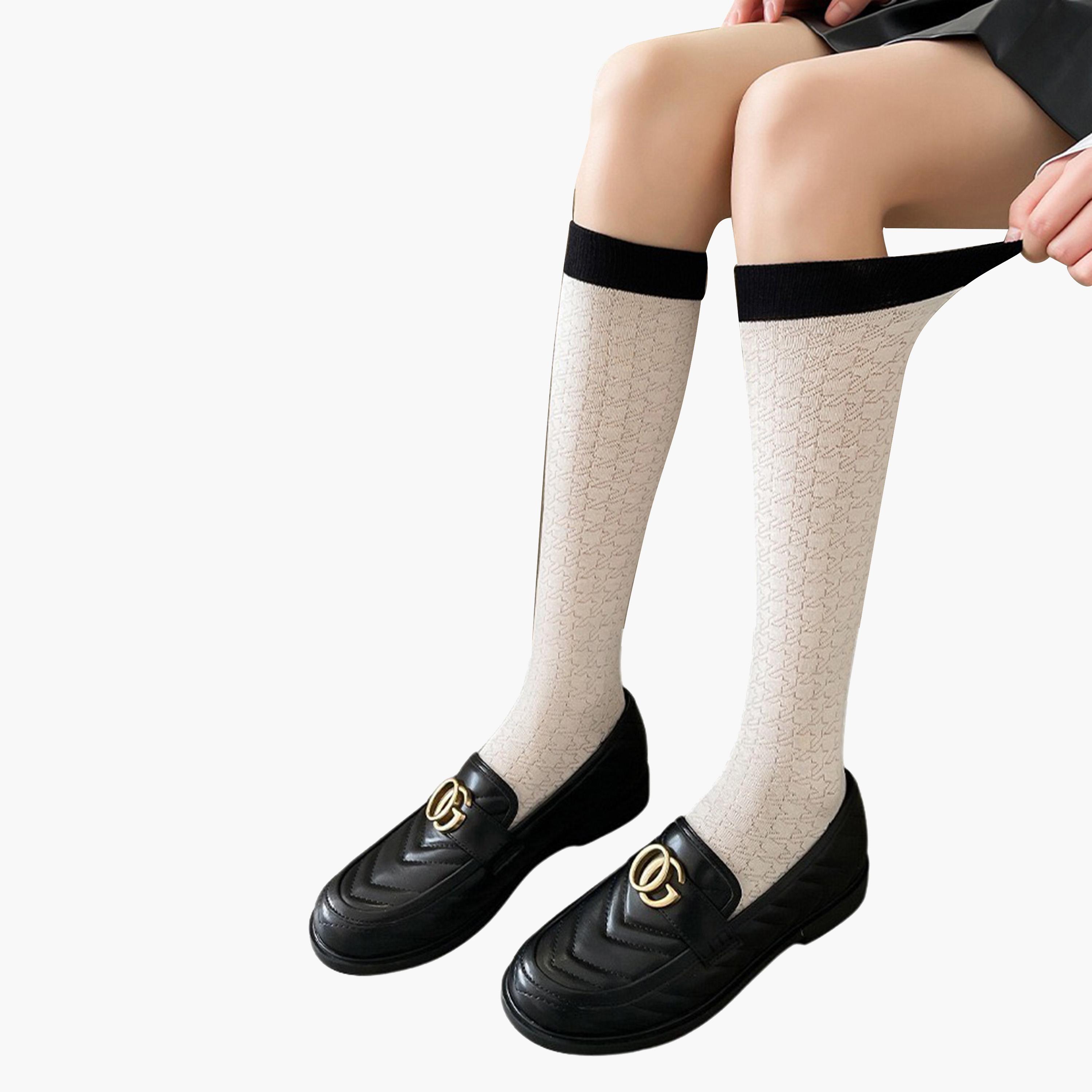ستايلي - جوارب ملونة بطول فوق الكاحل-women-socksandstockings-image-1