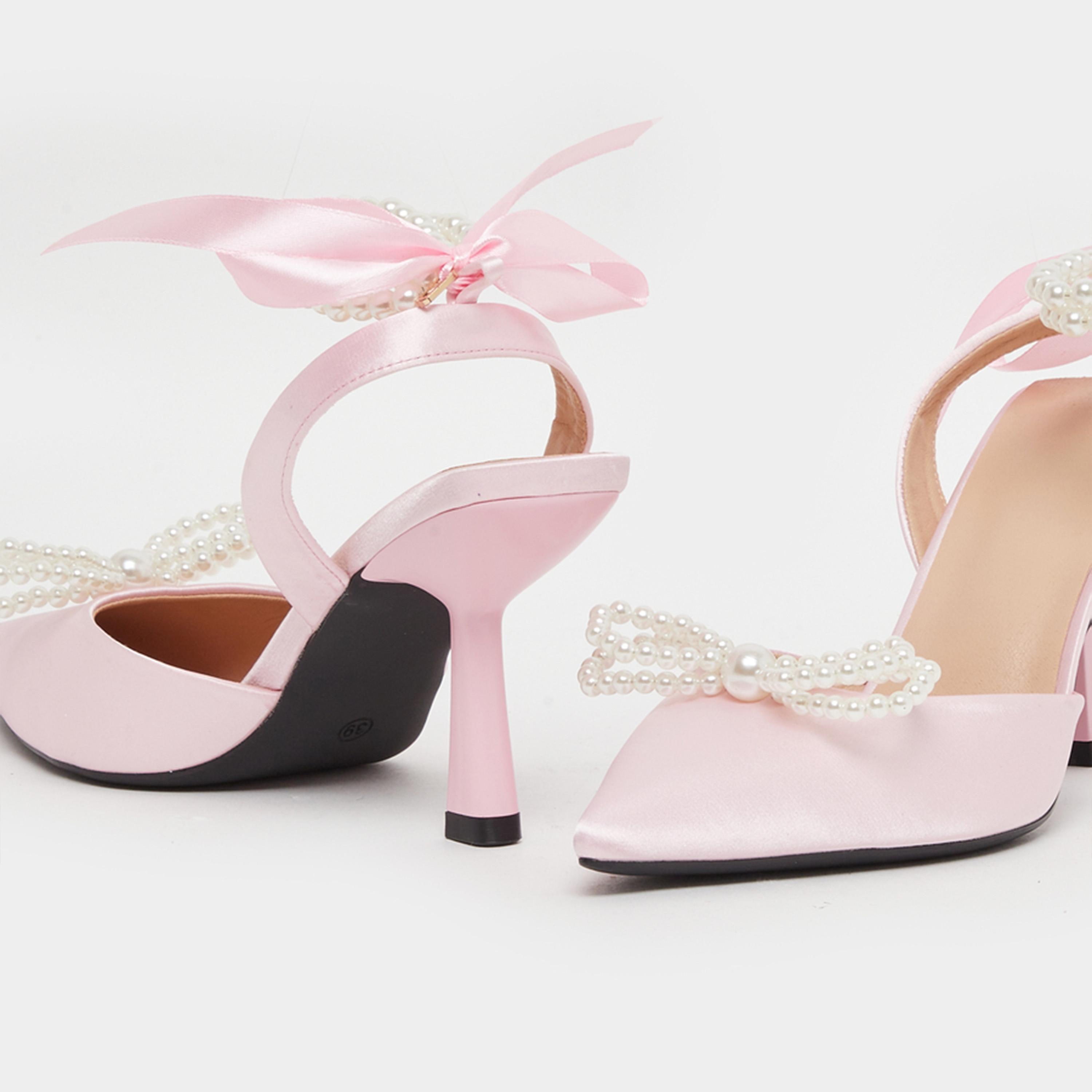 Take Two Ankle Strap Pearl Kitten Heel Sandals-women-shoes-heels-image-3
