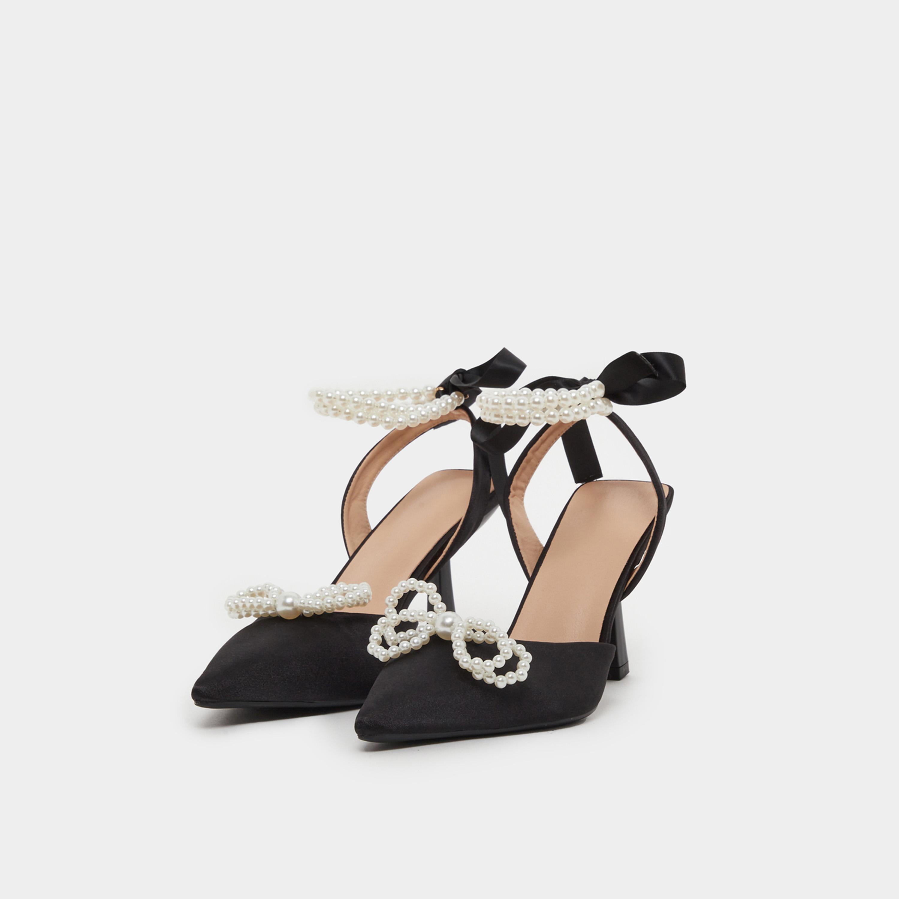 Take Two Ankle Strap Pearl Kitten Heel Sandals-women-shoes-heels-image-2