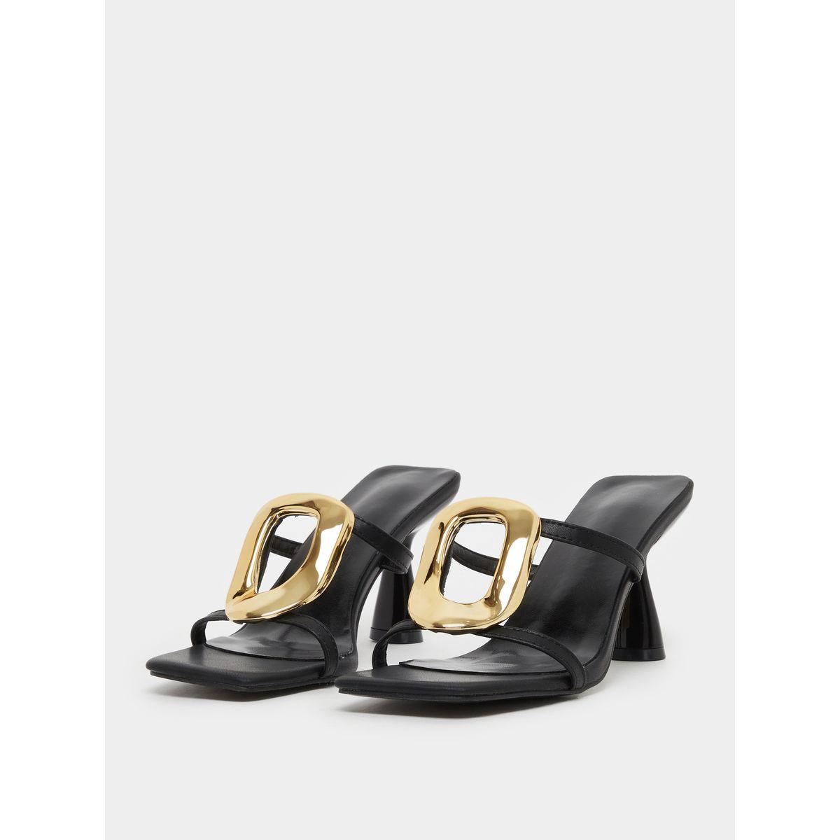 صندل بكعب قطة عالي مزين بإبزيم-women-shoes-heels-image-2