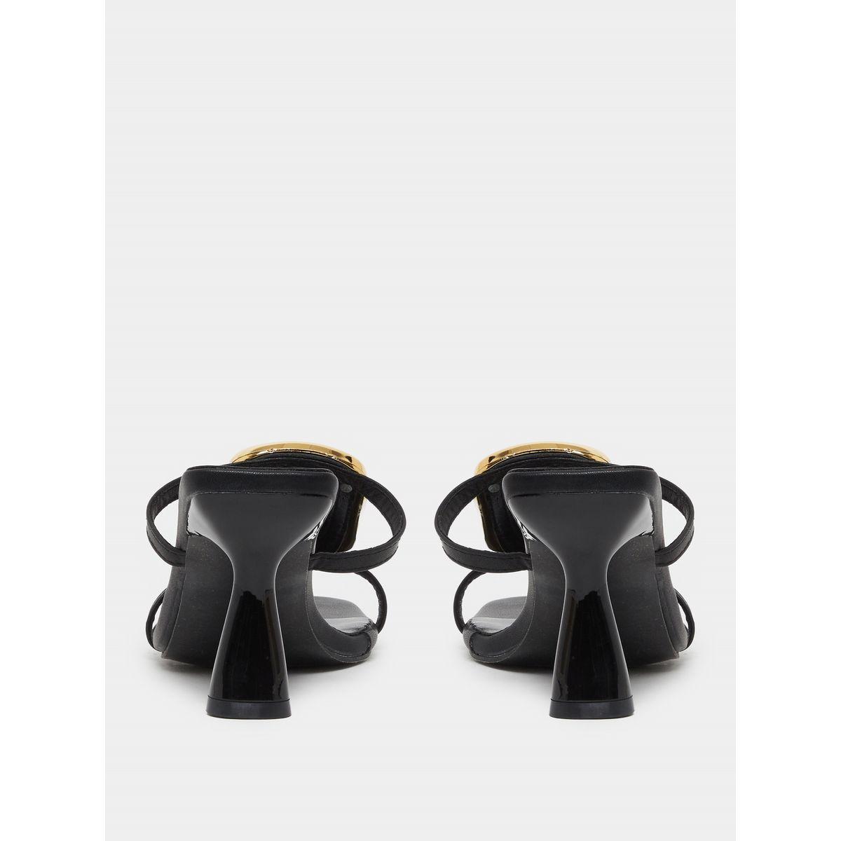 Take Two Metallic Buckle Kitten Heel Sandals-women-shoes-heels-image-4