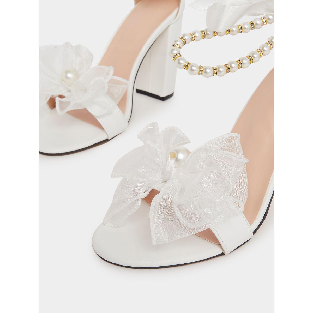 Take Two Floral Faux Pearl Applique Block Heel Sandals-women-shoes-sandals-heeled-image-3