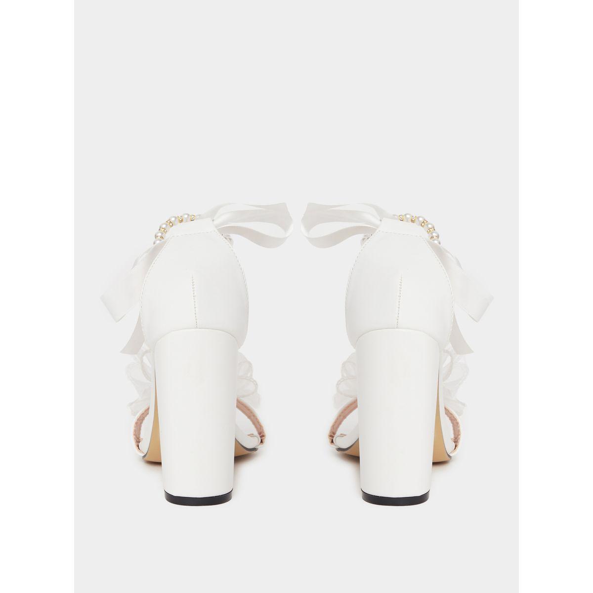 Take Two Floral Faux Pearl Applique Block Heel Sandals-women-shoes-sandals-heeled-image-4