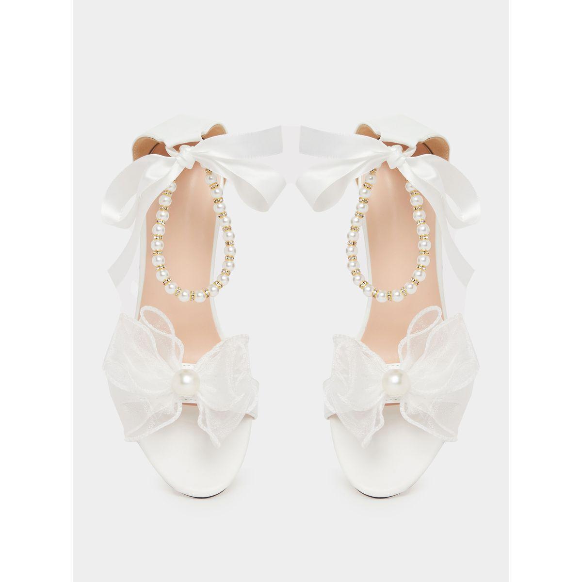 Take Two Floral Faux Pearl Applique Block Heel Sandals-women-shoes-sandals-heeled-image-5