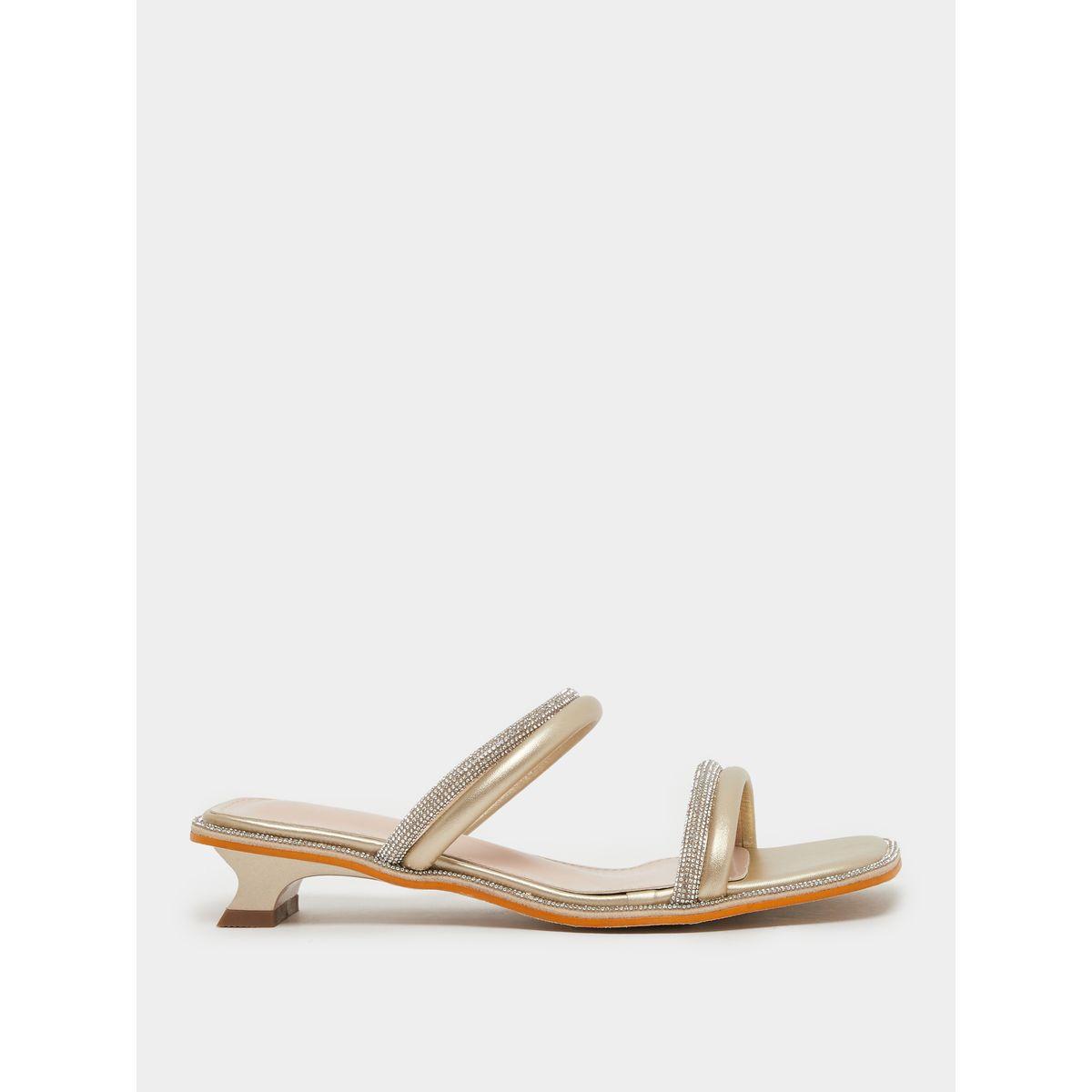 Take Two Embellished Metallic Kitten Heel Sandals-women-shoes-sandals-heeled-image-1