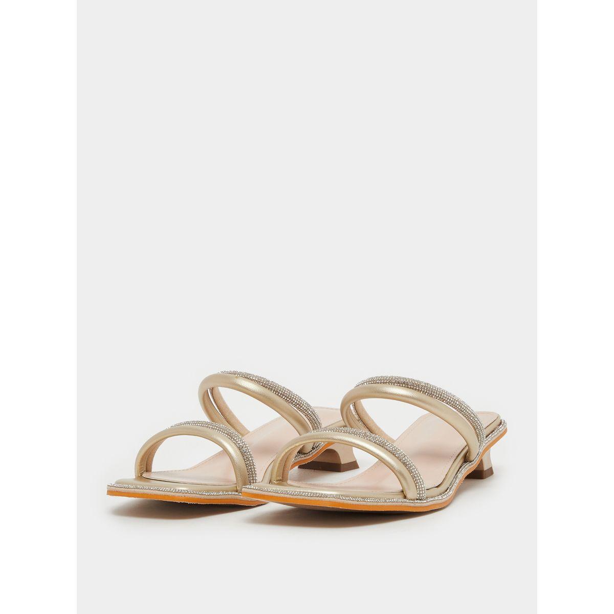 Take Two Embellished Metallic Kitten Heel Sandals-women-shoes-sandals-heeled-image-2