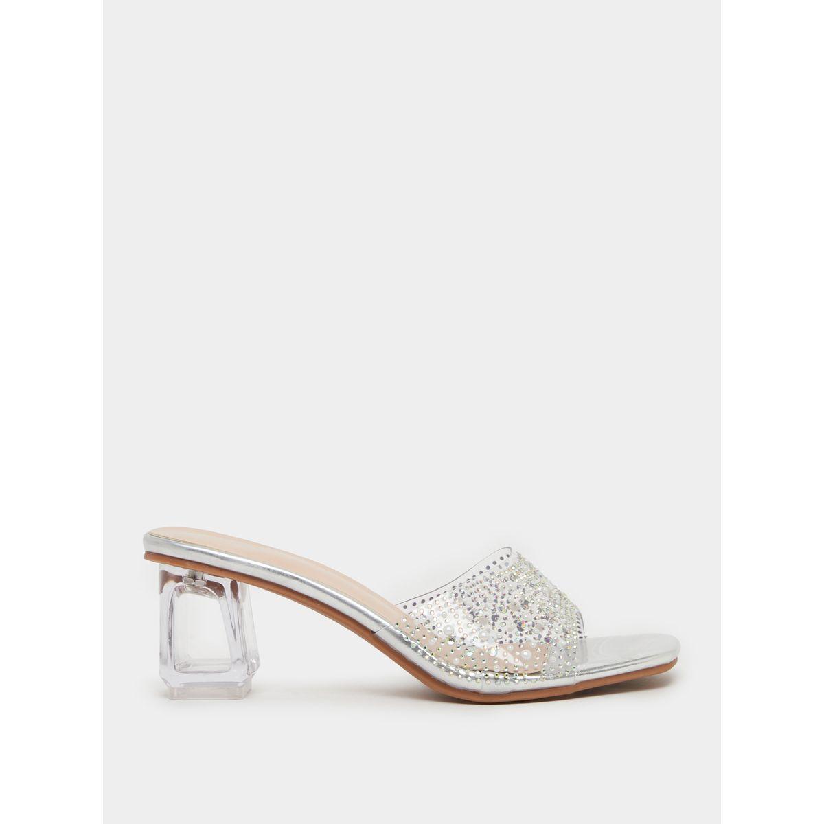 Take Two Embellished Transparent Strap Block Heel Sandals-women-shoes-sandals-heeled-image-1