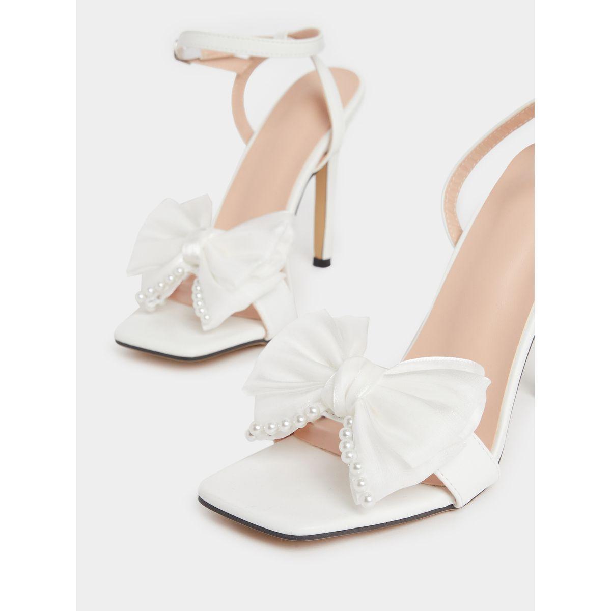 Take Two Embellished Bow Pearl Detail Stiletto Heel Sandals-women-shoes-sandals-heeled-image-3