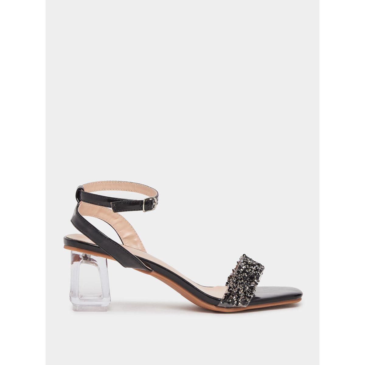 Take Two Embellished Ankle Strap Transparent Heel Sandals-women-shoes-sandals-heeled-image-1