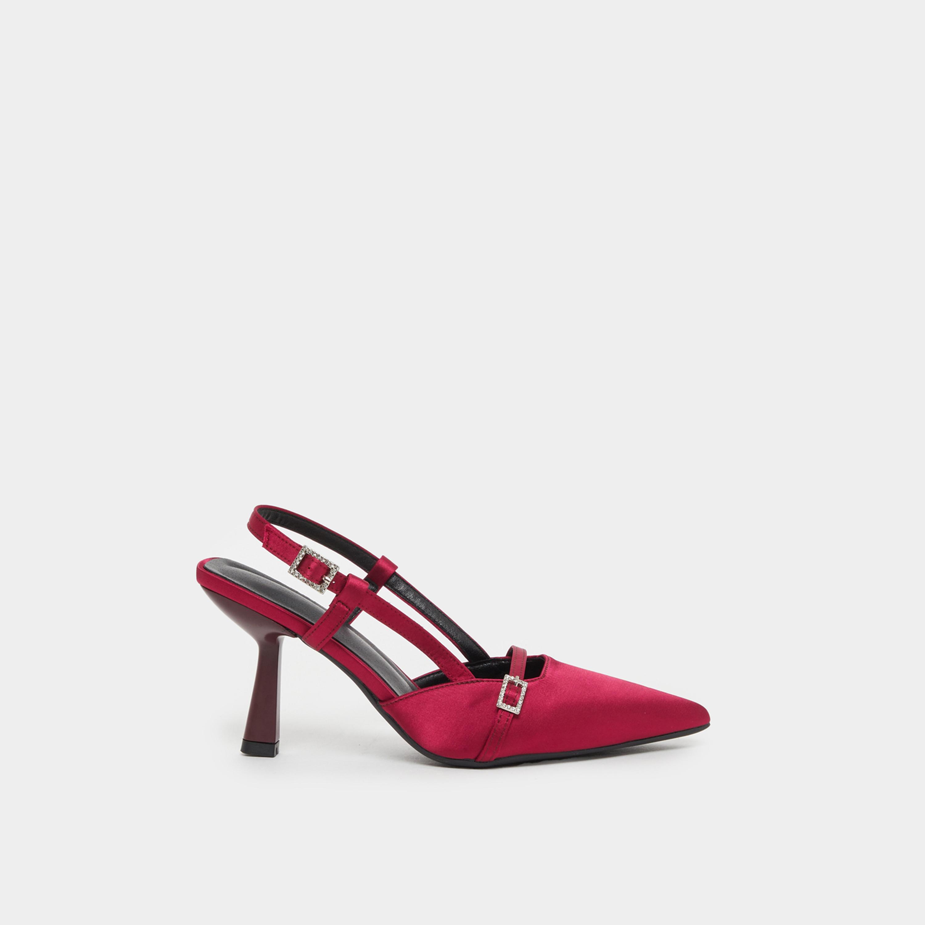 ستايلي - حذاء ستيليتو بكعب عالٍ مزين بإبزيم-women-shoes-heels-image-1